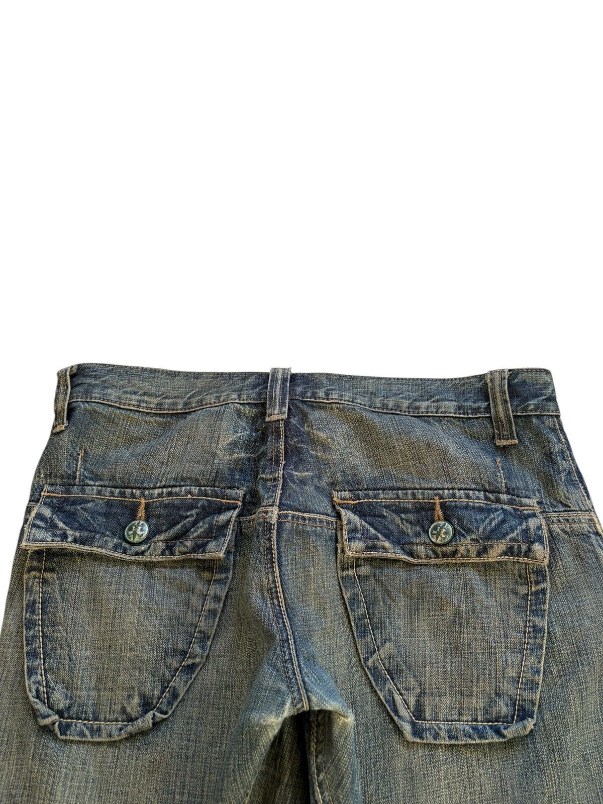 Japanese Brand × Le Grande Bleu (L.G.B.) Vintage Japanese Rusty Mud Wash Spiral Leg Distressed Jeans Size US 32 / EU 48 - 8 Thumbnail