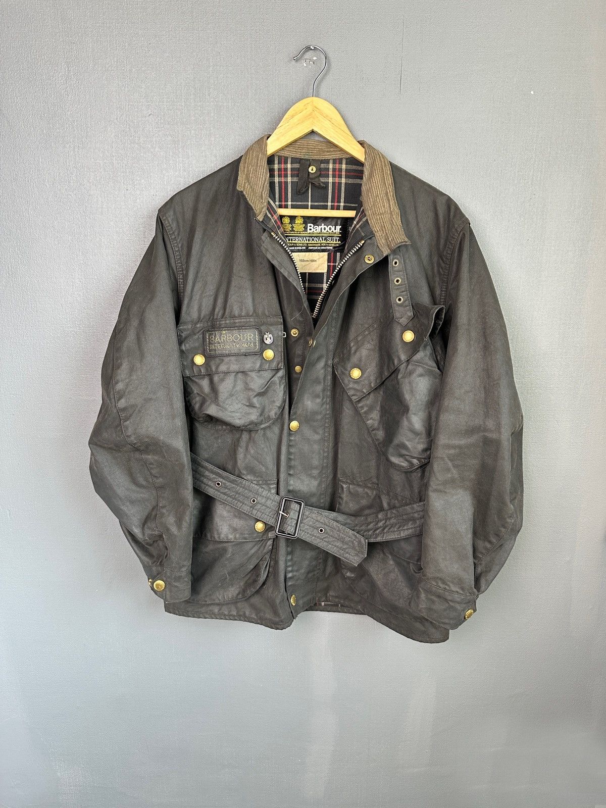 Barbour × Vintage 80s Vintage BARBOUR International Suit A7 Wax