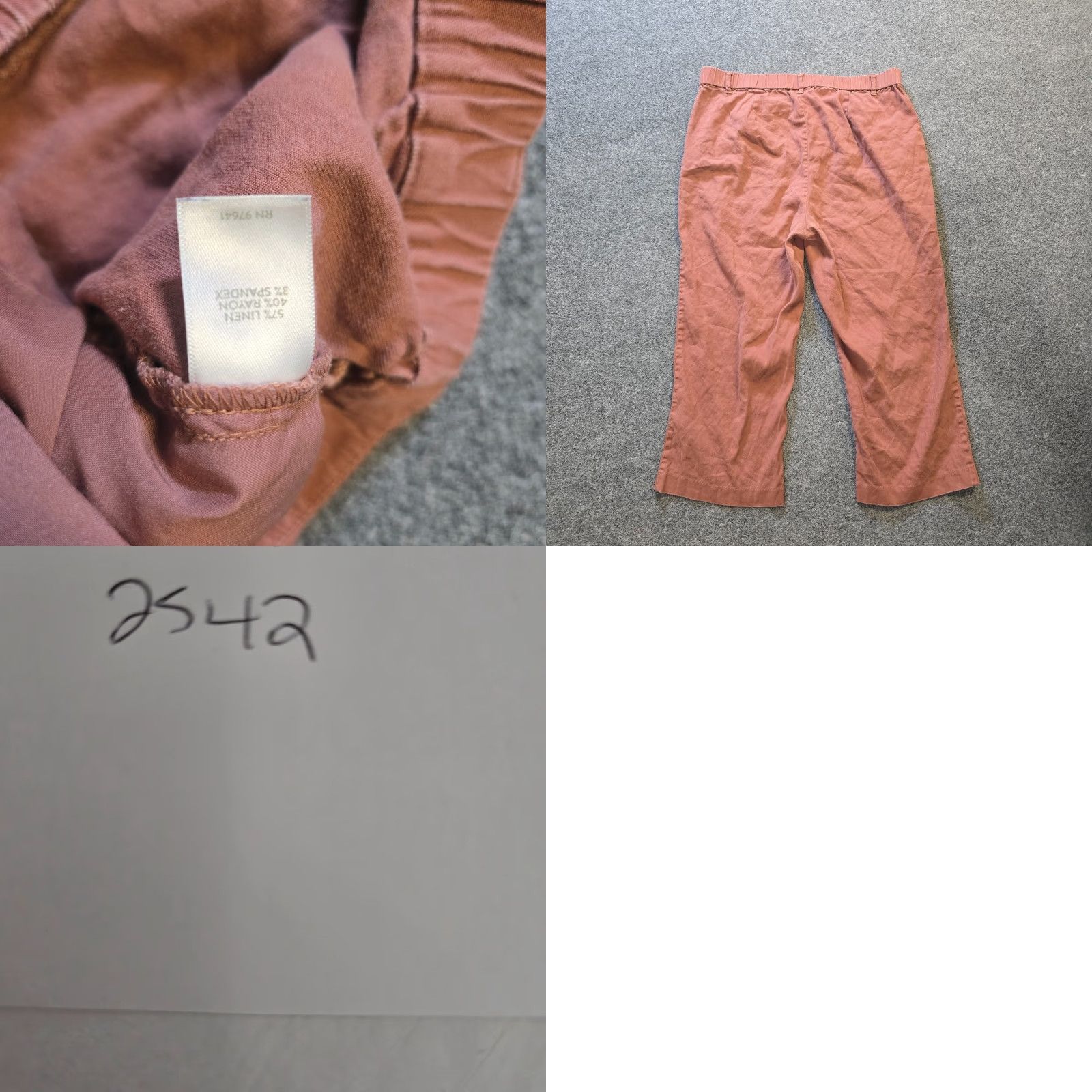 J. Jill **J. Jill Women's Orange Straight Leg Linen Stretch Crop Pants** User: J. Jill Women's Orange Straight Leg Linen Stretch Crop Pants Size 38" / US 16 / IT 52 - 8 Thumbnail