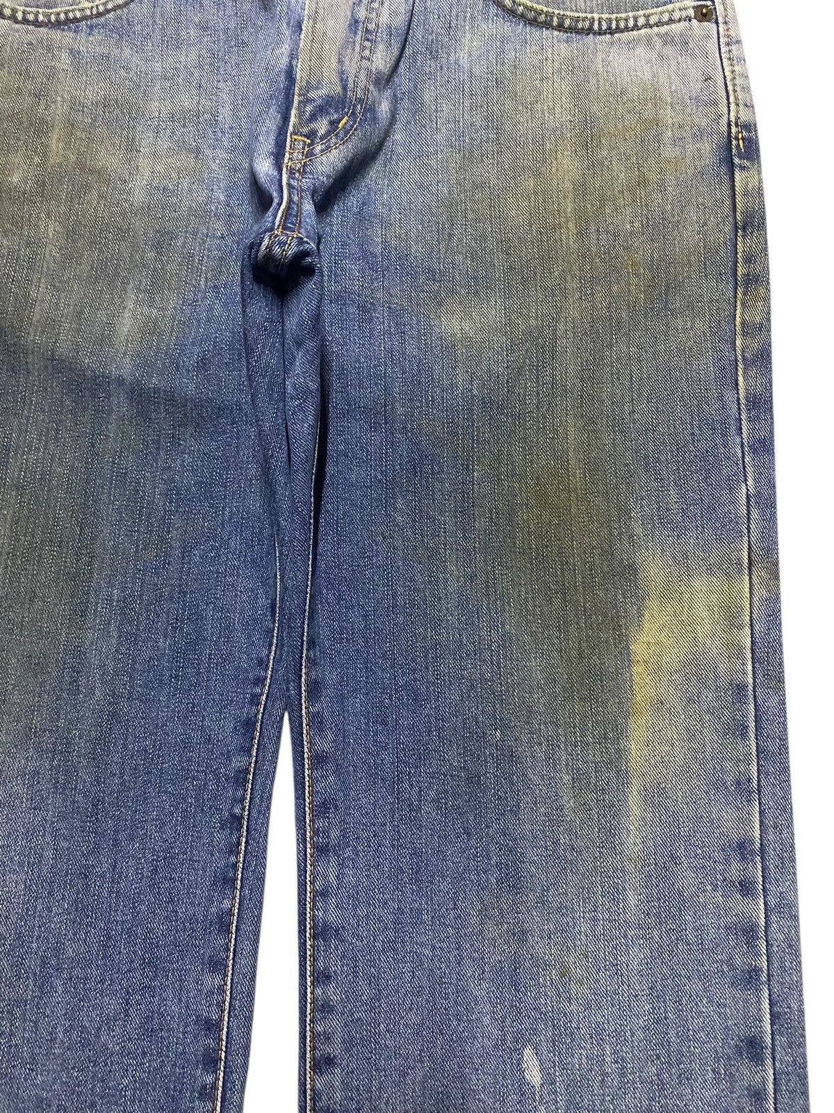 Jun Takahashi Vintage Japanese Brand Edwin 404 Dirty Bleach Loose Jeans Size US 33 - 8 Thumbnail