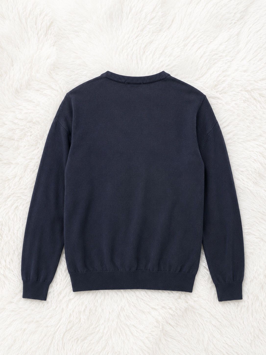 Burberry Burberry V Neck Cotton Sweater Blue Japan Size US M / EU 48-50 / 2 - 2 Thumbnail