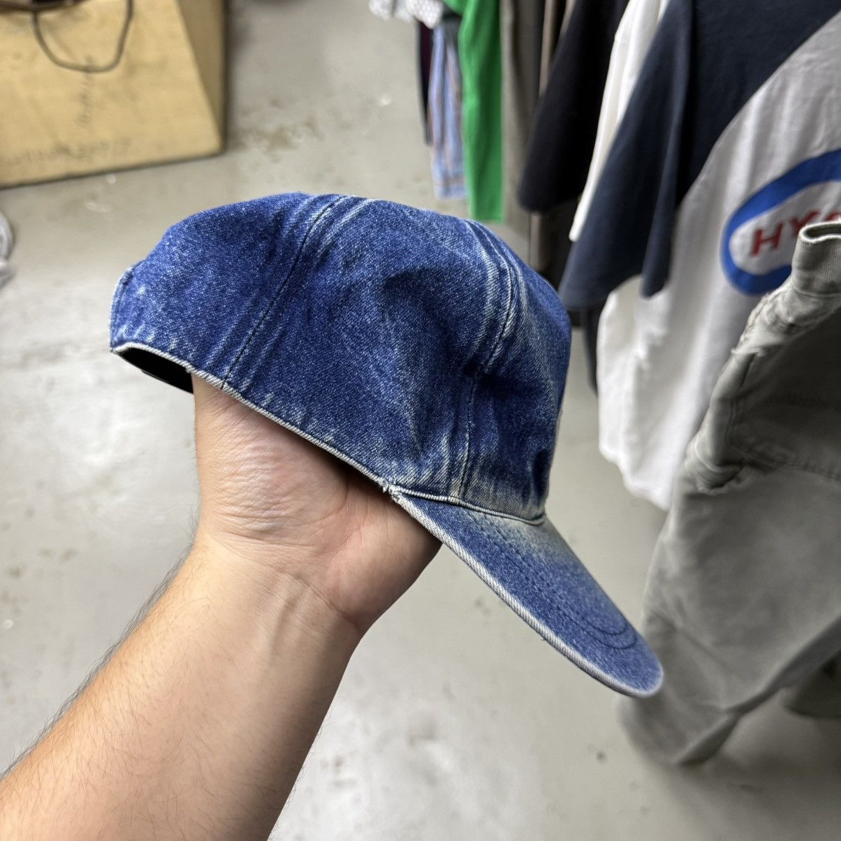 Gap 90s GAP Vintage Denim Logo Cap Size ONE SIZE - 7 Thumbnail