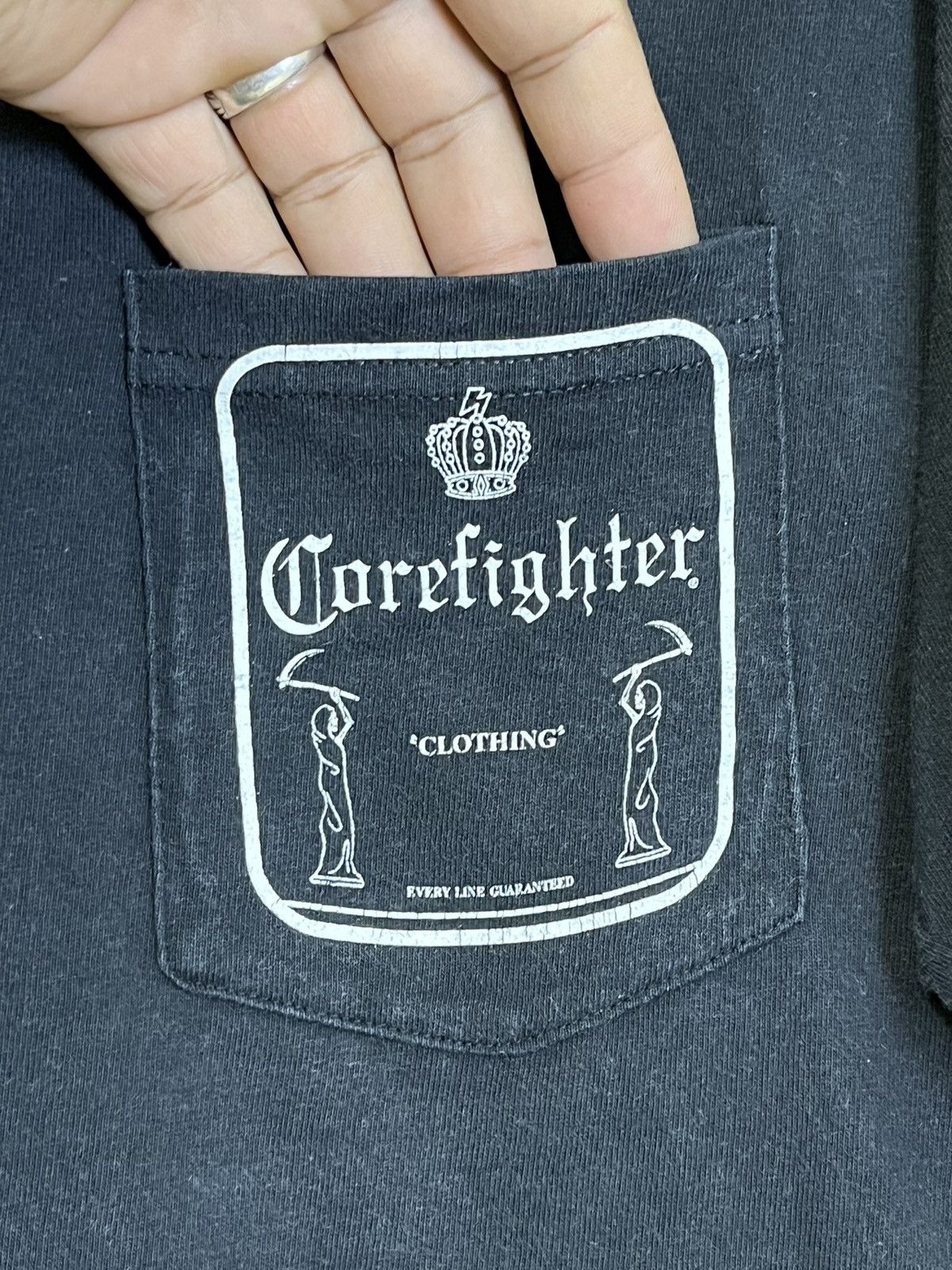 Vintage DISTRESS🔥VINTAGE COREFIGHTER POCKET TEE SHIRT Size US L / EU 52-54 / 3 - 4 Thumbnail