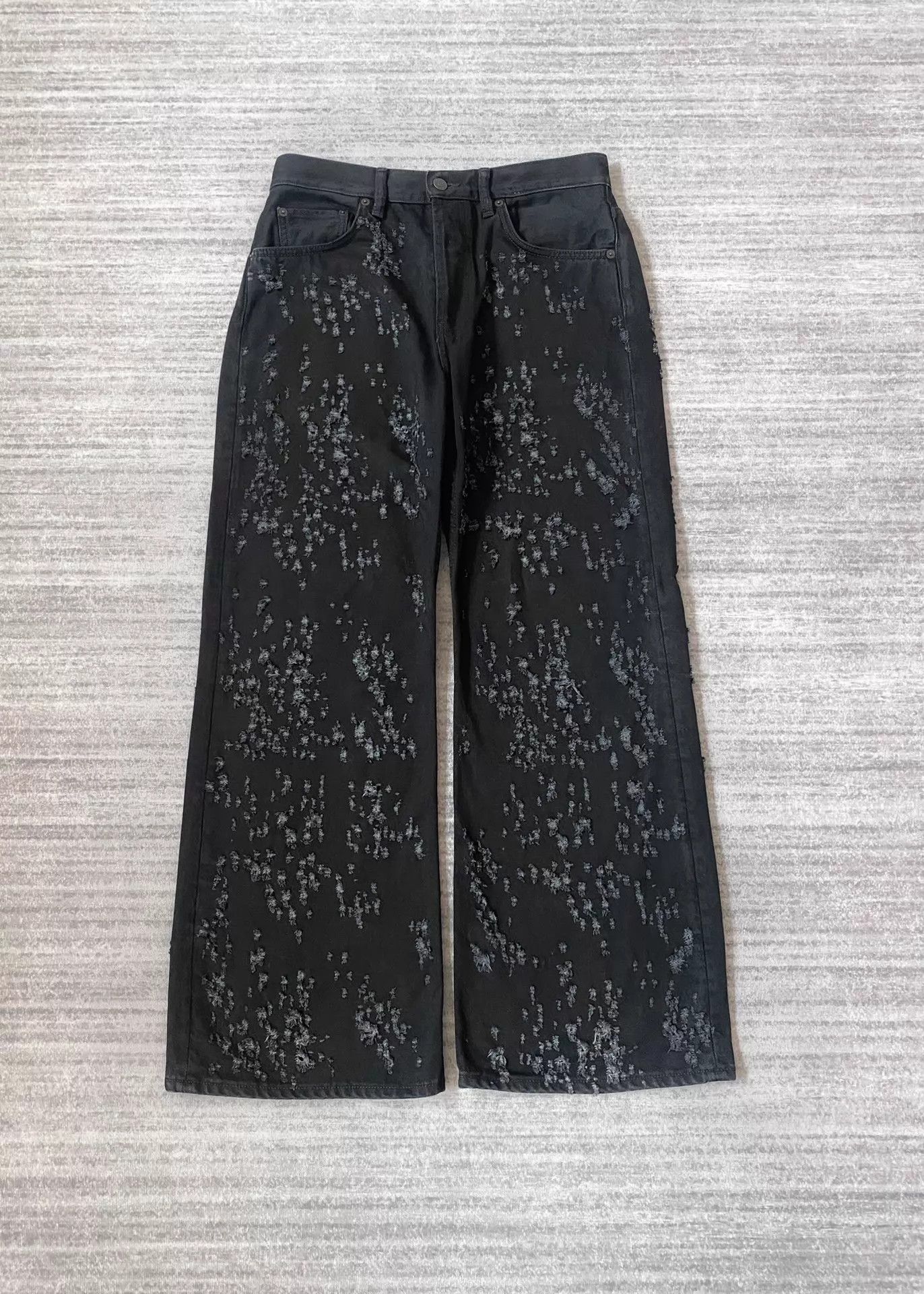Acne Studios Acne Studios Bullet Hole Distressed Flare Jeans 30/30 Size US 30 / EU 46 - 1 Thumbnail