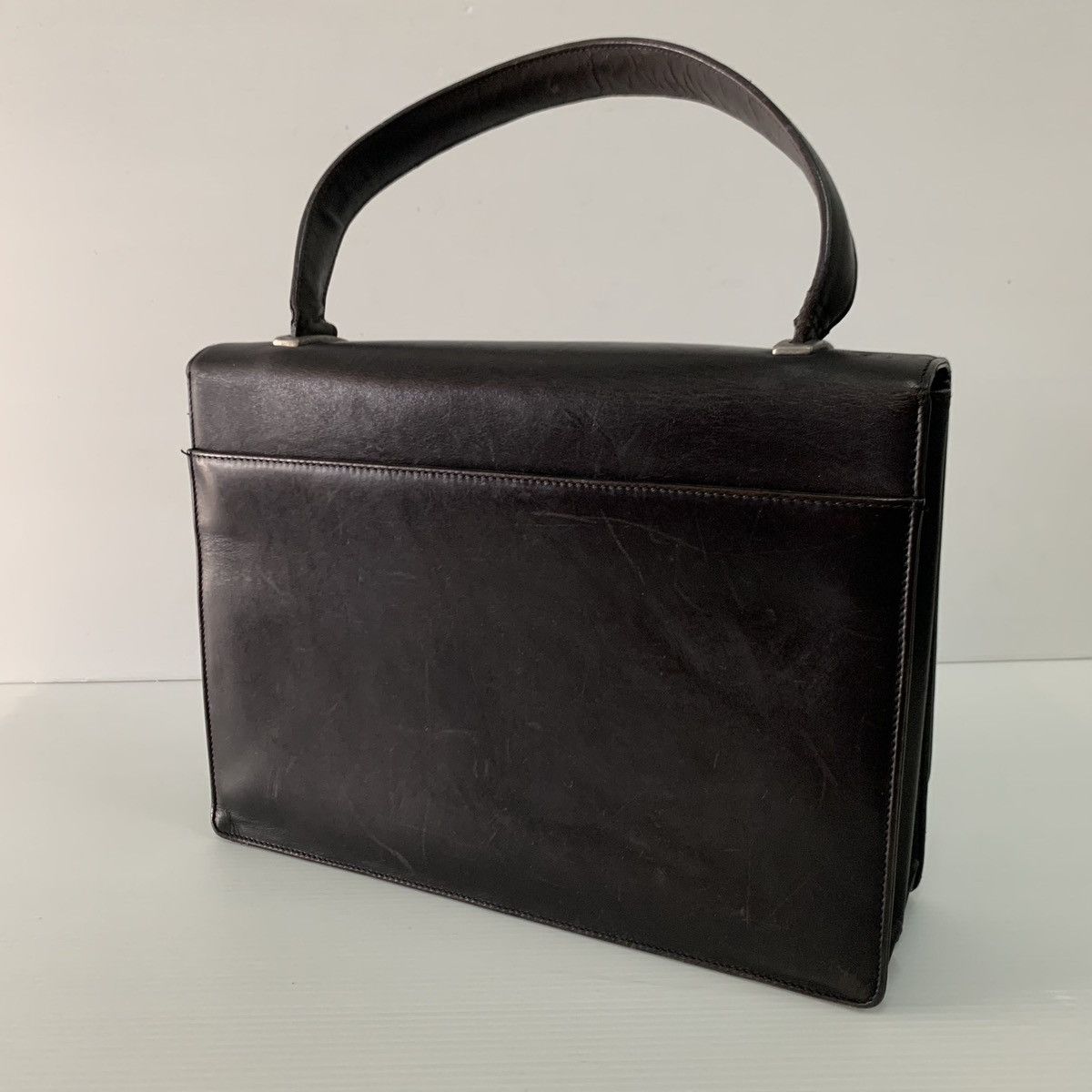 Prada Prada Leather Black Vintage Kelly Bag Size ONE SIZE - 2 Thumbnail