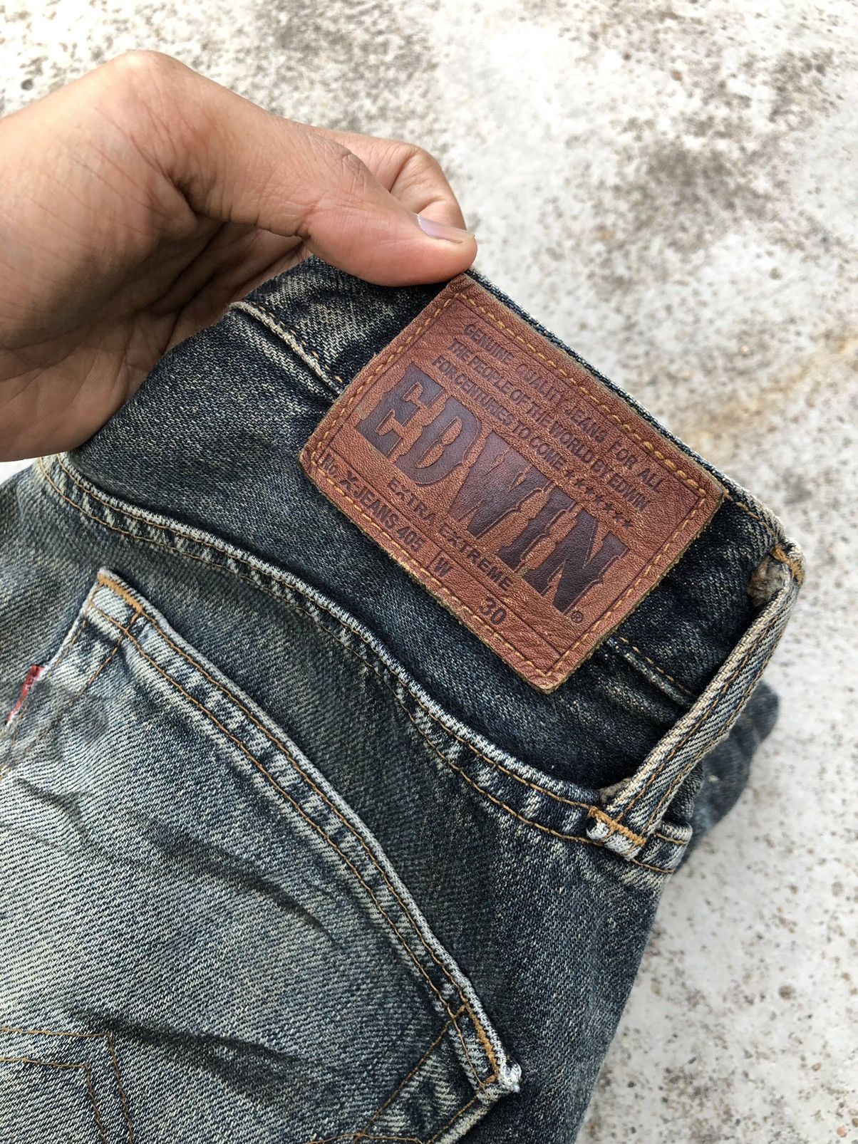Edwin WIDE LEG RUSTY BLUE VINTAGE EDWIN DENIM Size US 30 / EU 46 - 4 Thumbnail
