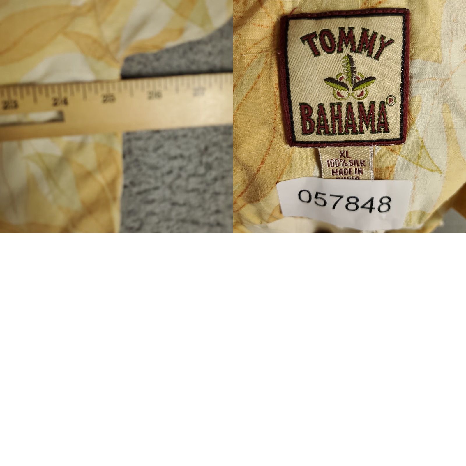 Tommy Bahama Tommy Bahama Hawaiian Shirt Mens XL Yellow Silk Floral Button-Up Short Sleeve Size US XL / EU 56 / 4 - 8 Thumbnail