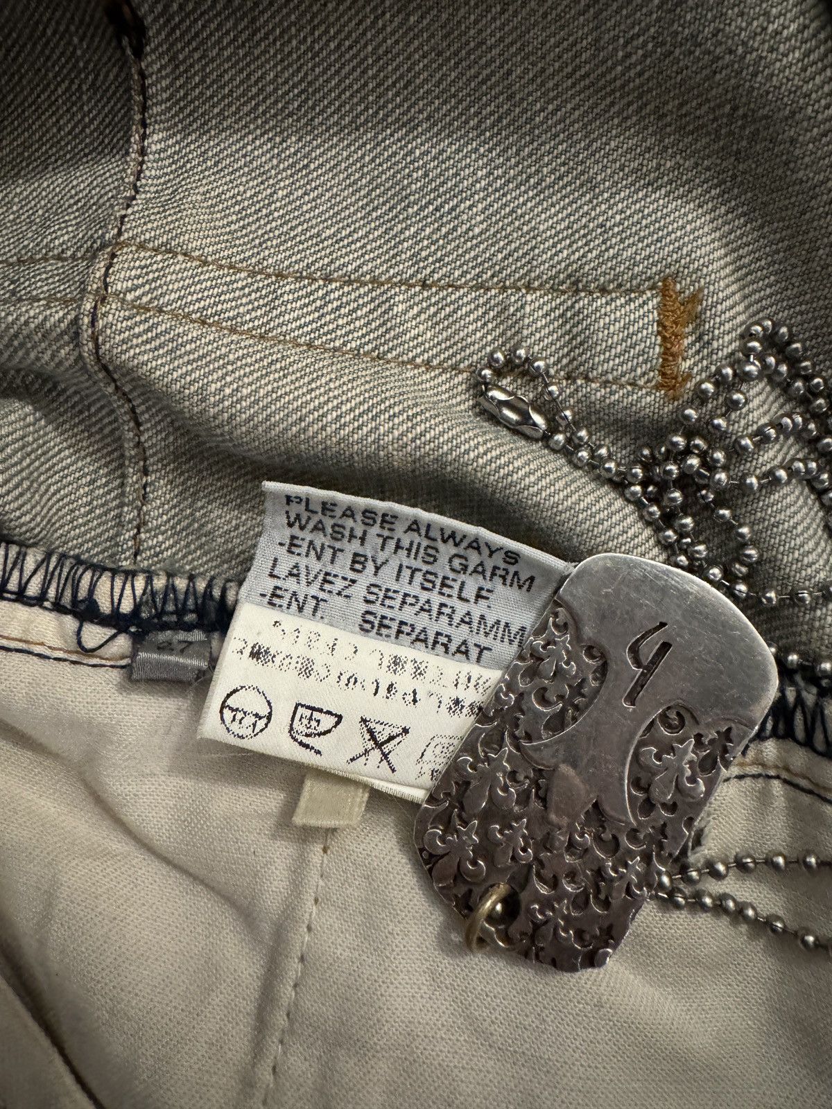 Dior Dior strip dirty Bleu Clair 04 Hedi Slimane denim Size US 29 - 10 Thumbnail