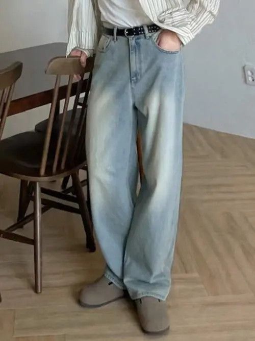 Jean Straight Leg Vintage 90s Jeans Denim Size US 34 / EU 50 - 3 Thumbnail