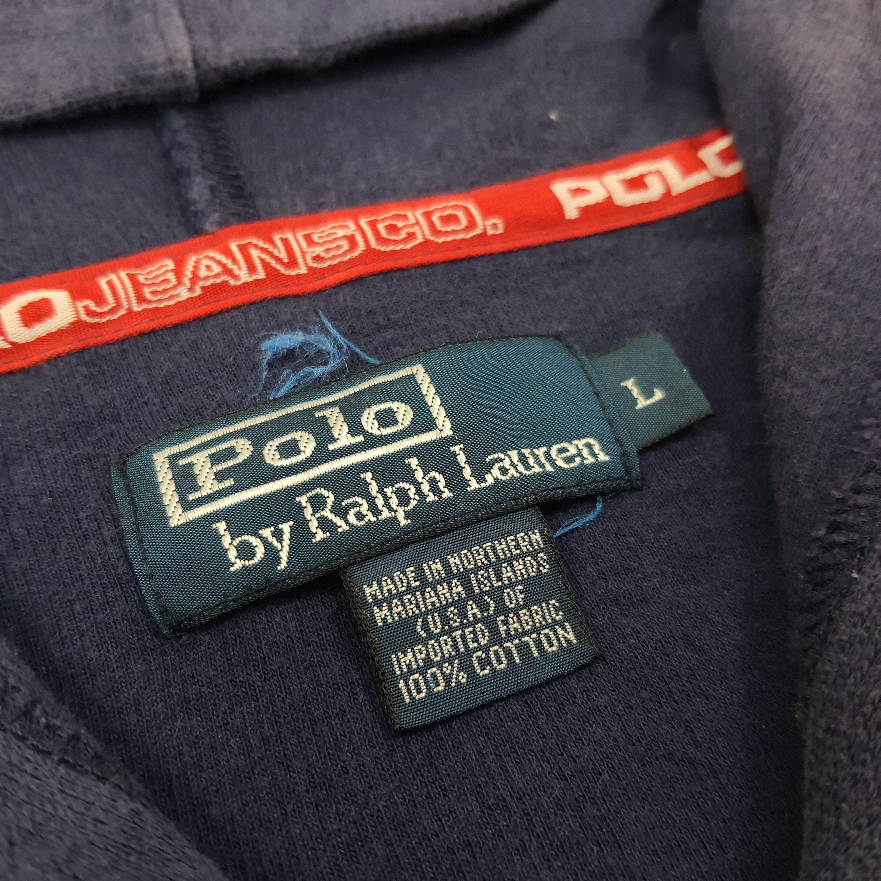 Polo Ralph Lauren Vintage POLO by Ralph Lauren Zipper Hoodie C253N18 Size US L / EU 52-54 / 3 - 4 Thumbnail