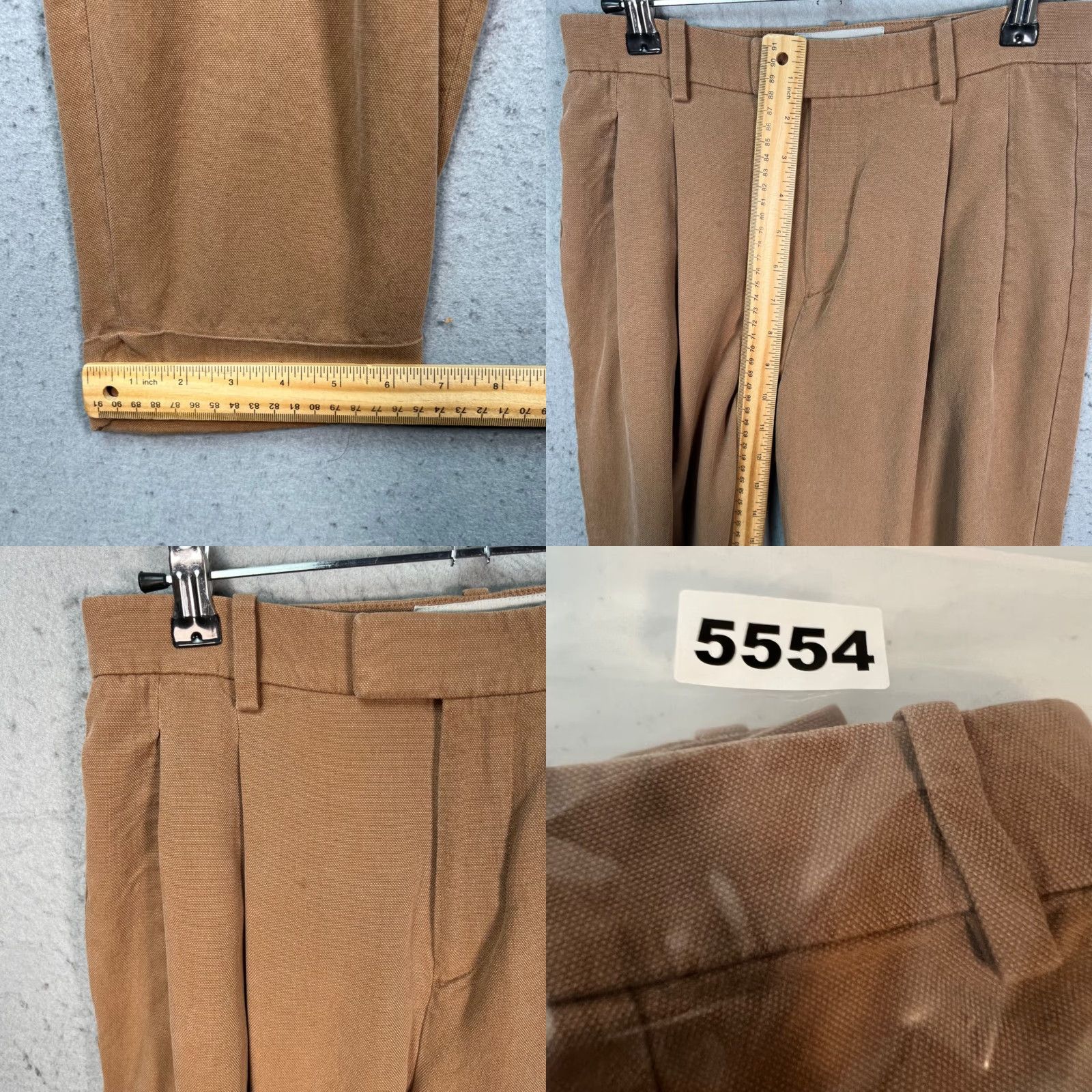 Everlane Everlane Pants Womens 0 Tan Pleated High-Waist Trousers Straight Leg Dress Pants Womens Size 25" / US 0 / IT 36 - 8 Thumbnail