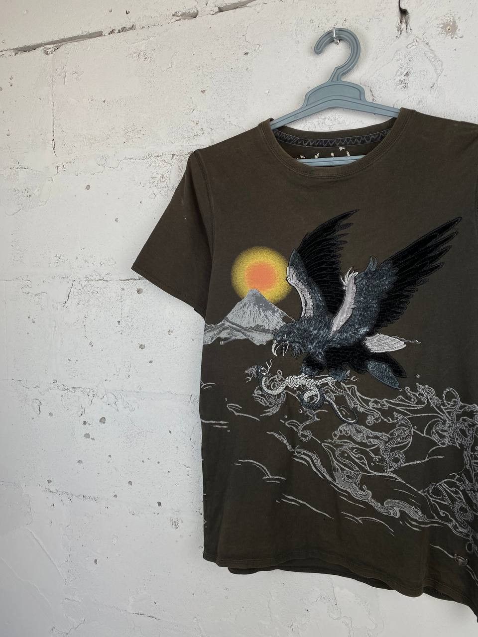 Japanese Brand × Ringspun Vintage y2k Ringspun Punk Japan Eagle Embroidery tshirt Size US XL / EU 56 / 4 - 2 Thumbnail