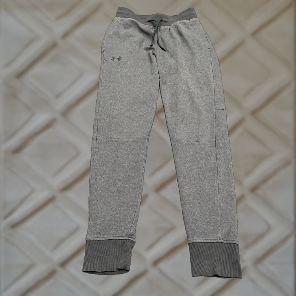 Under Armour Under Armour Pants Mens SM Gray Athletic Jogger Tapered Leg Drawstring Regular Fit Size US 29 - 1 Thumbnail