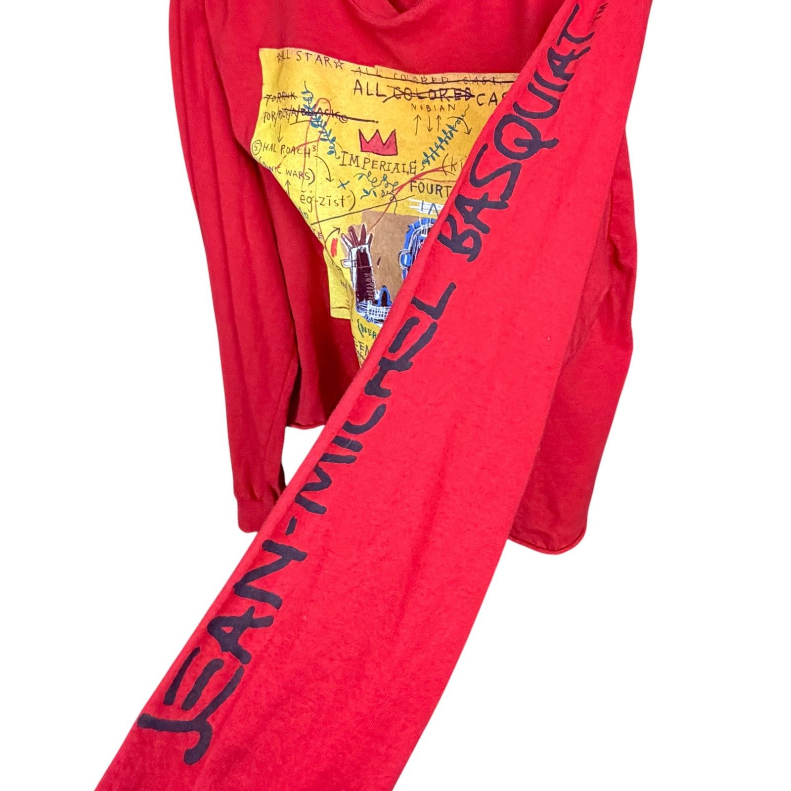 Other Jean-Michel BASQUIAT Long Sleeve Graffiti Cropped T-Shirt Size M / US 6-8 / IT 42-44 - 4 Thumbnail