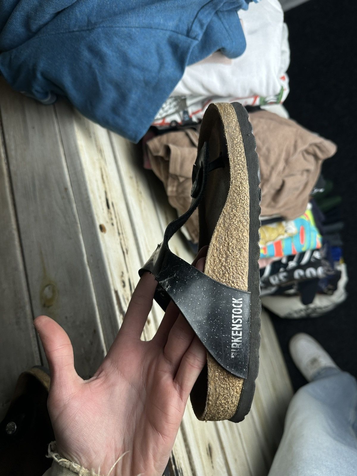 Birkenstock VNTG🚨 Birkenstock metal color Luxe Sandals rare slides Size US 6 / IT 36 - 9 Thumbnail