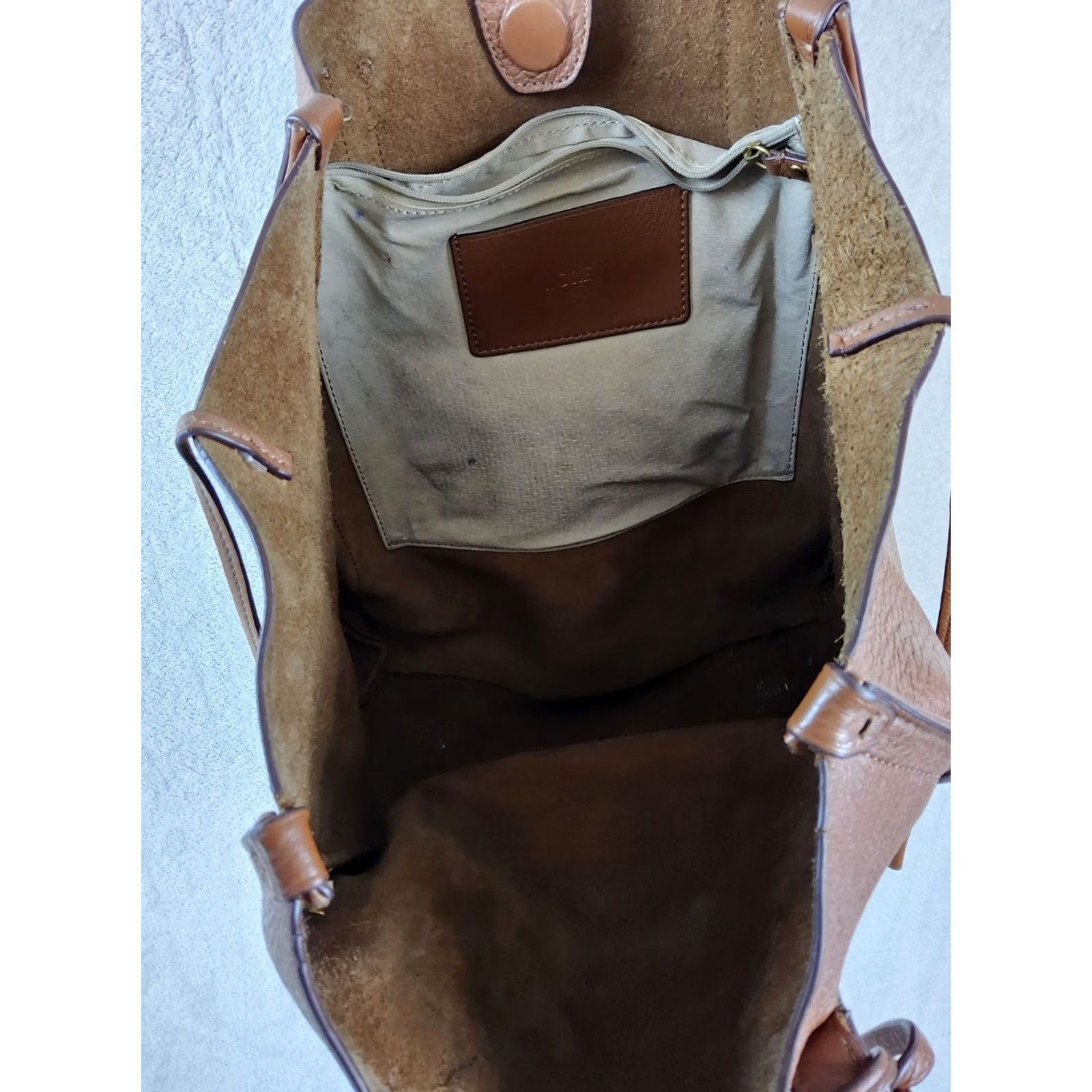 J.Crew J.CREW Large Pebbled Leather Tote Shoulder Handbag Purse Women Size ONE SIZE - 5 Thumbnail