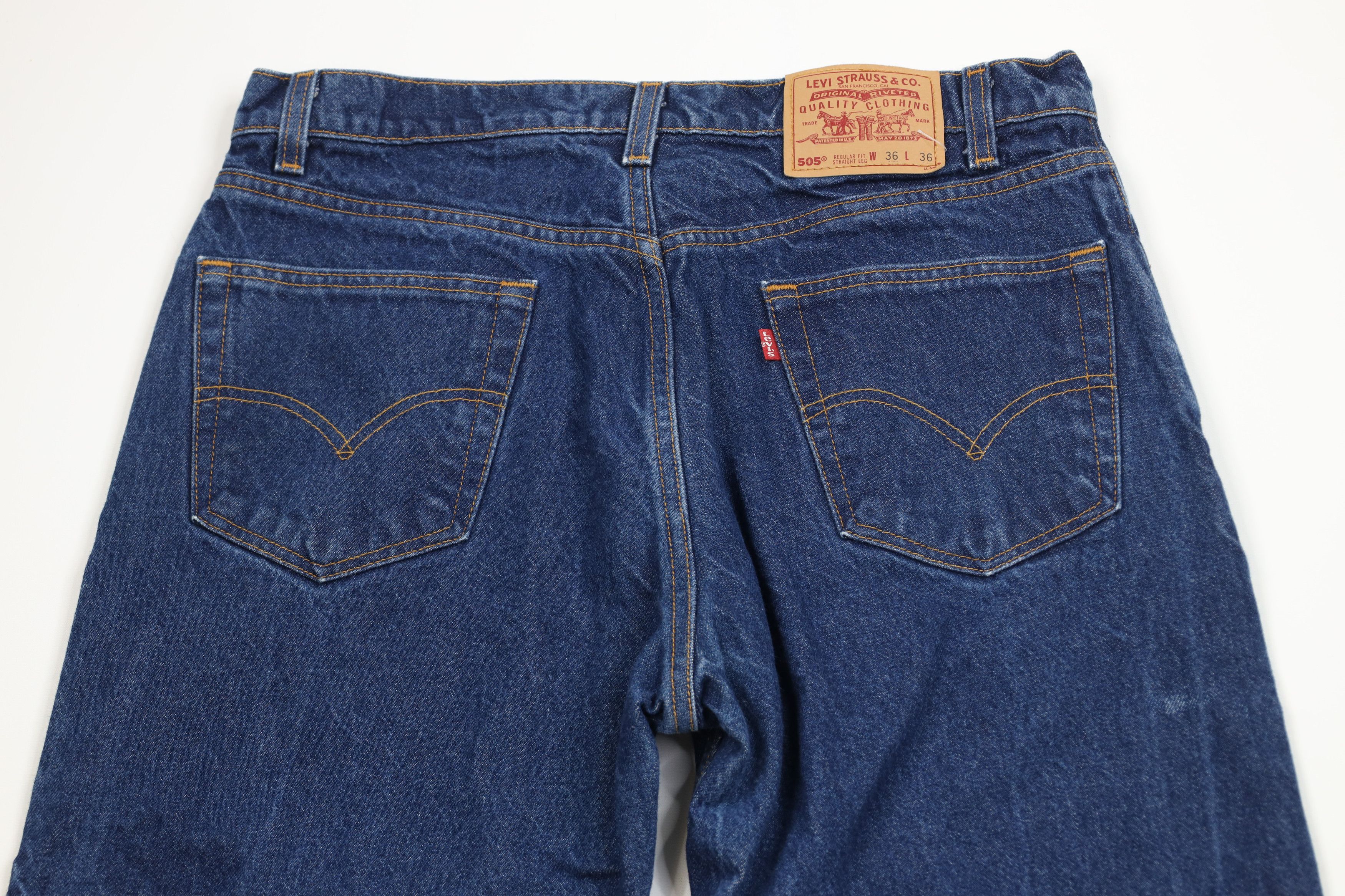 Levi's Vintage 90s Levis 505 Straight Leg Denim Jeans USA Blue Size US 36 / EU 52 - 13 Thumbnail