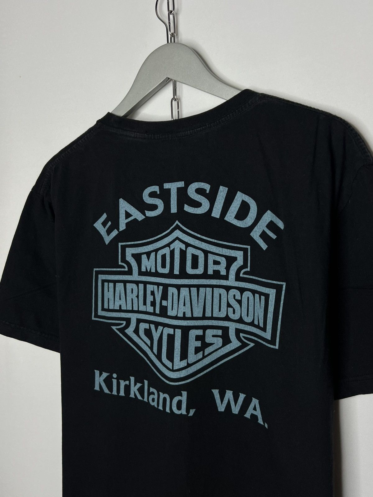 Harley Davidson Vintage Harley Davidson Big Logo Moto T-Shirt Tee Eastside Size US XL / EU 56 / 4 - 7 Thumbnail