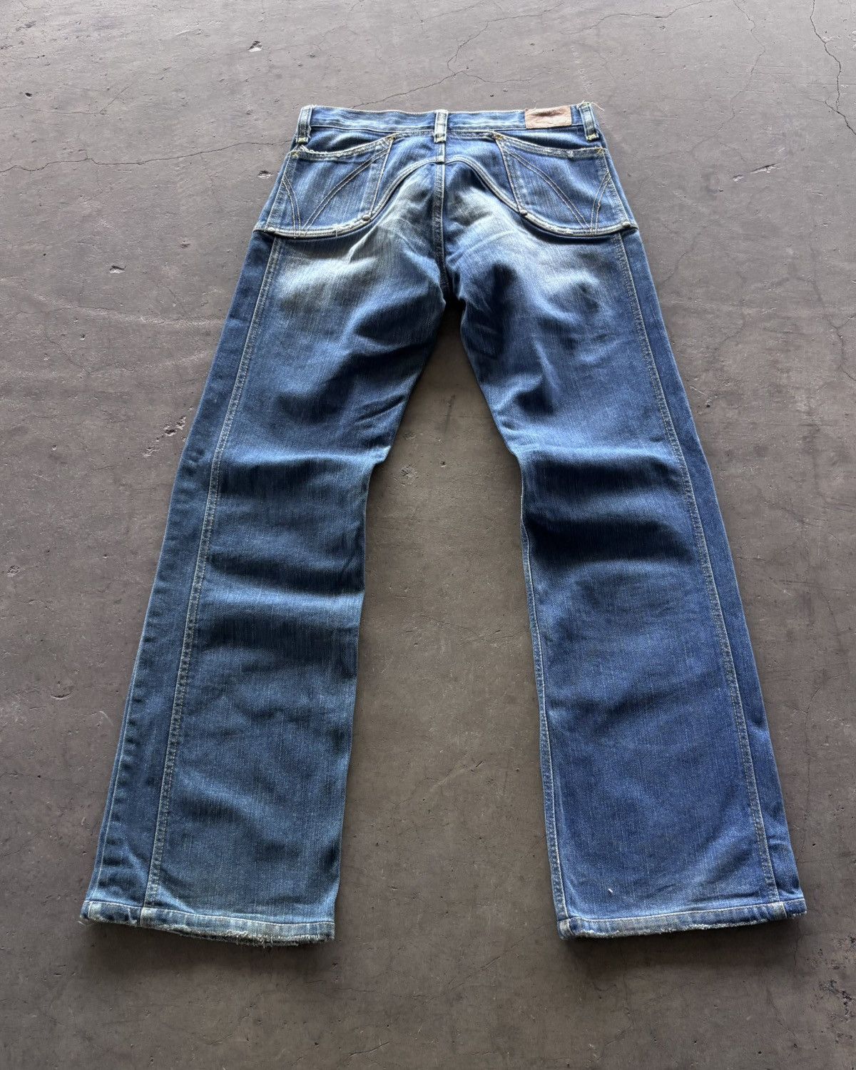 BUFFALO BOBS Blue Blue Japan Faded Denim Jeans Size US 28 / EU 44 - 6 Thumbnail