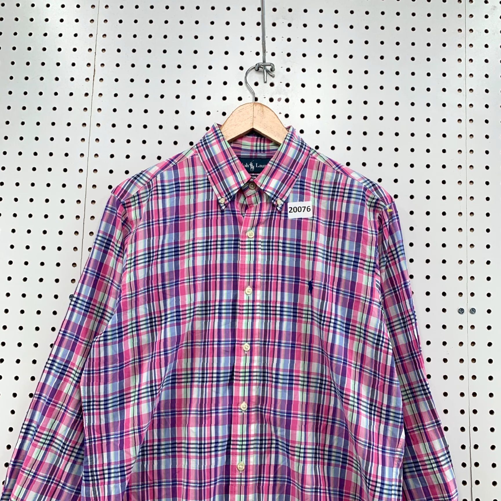 Polo Ralph Lauren Polo Ralph Lauren Button-Down Shirt Mens Medium Pink Plaid Long Sleeve 22x30.5 Vintage? Size US M / EU 48-50 / 2 - 2 Thumbnail
