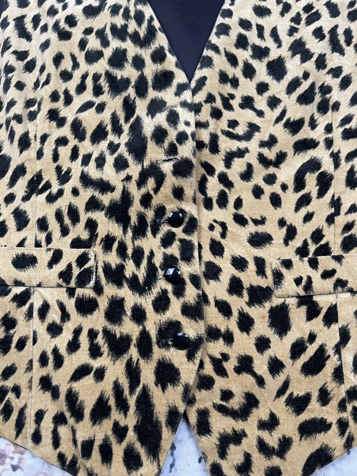 Hypebeast Vtg USA HYPE LEOPARD VELOUR VEST Size US S / EU 44-46 / 1 - 4 Thumbnail