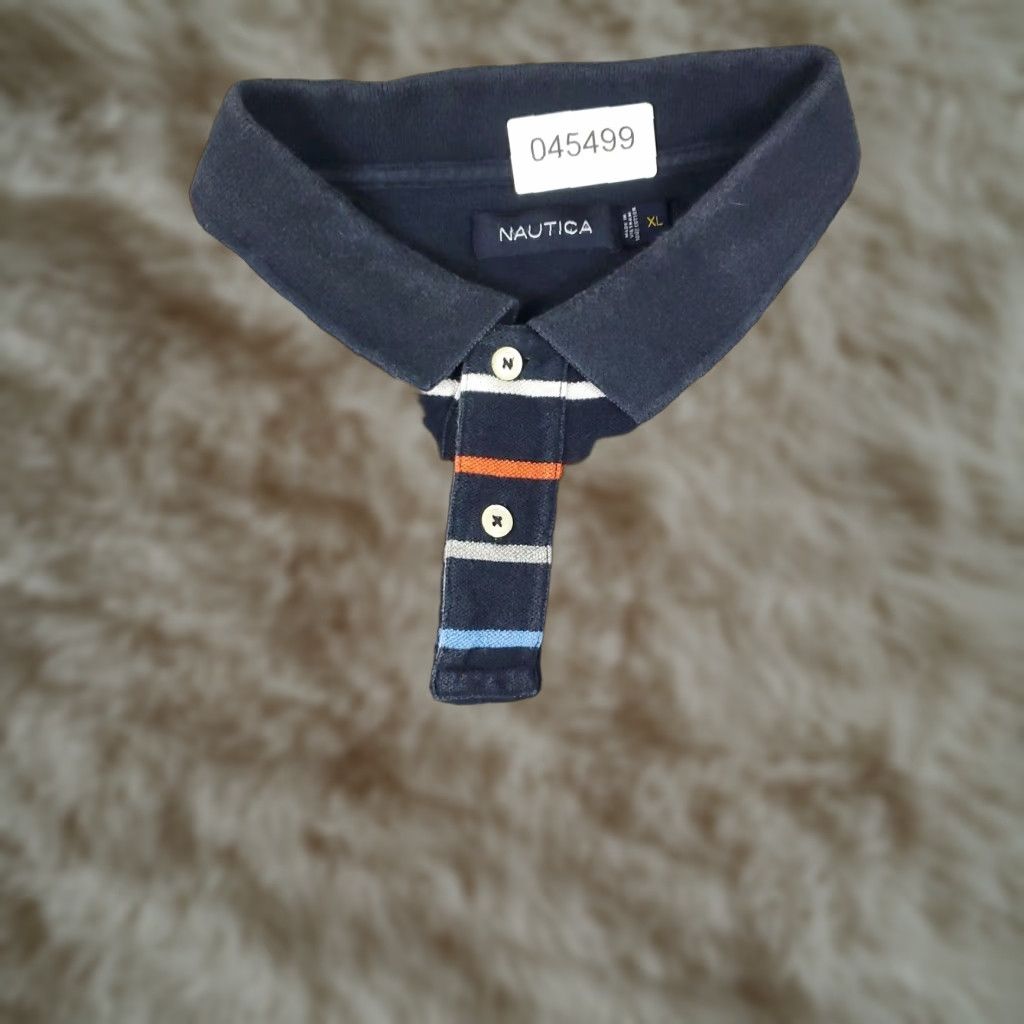 Nautica VINTAGE Nautica Polo Shirt Mens XL Blue Striped Short Sleeve Casual Cotton 90s Classic Mens Size US XL / EU 56 / 4 - 1 Thumbnail