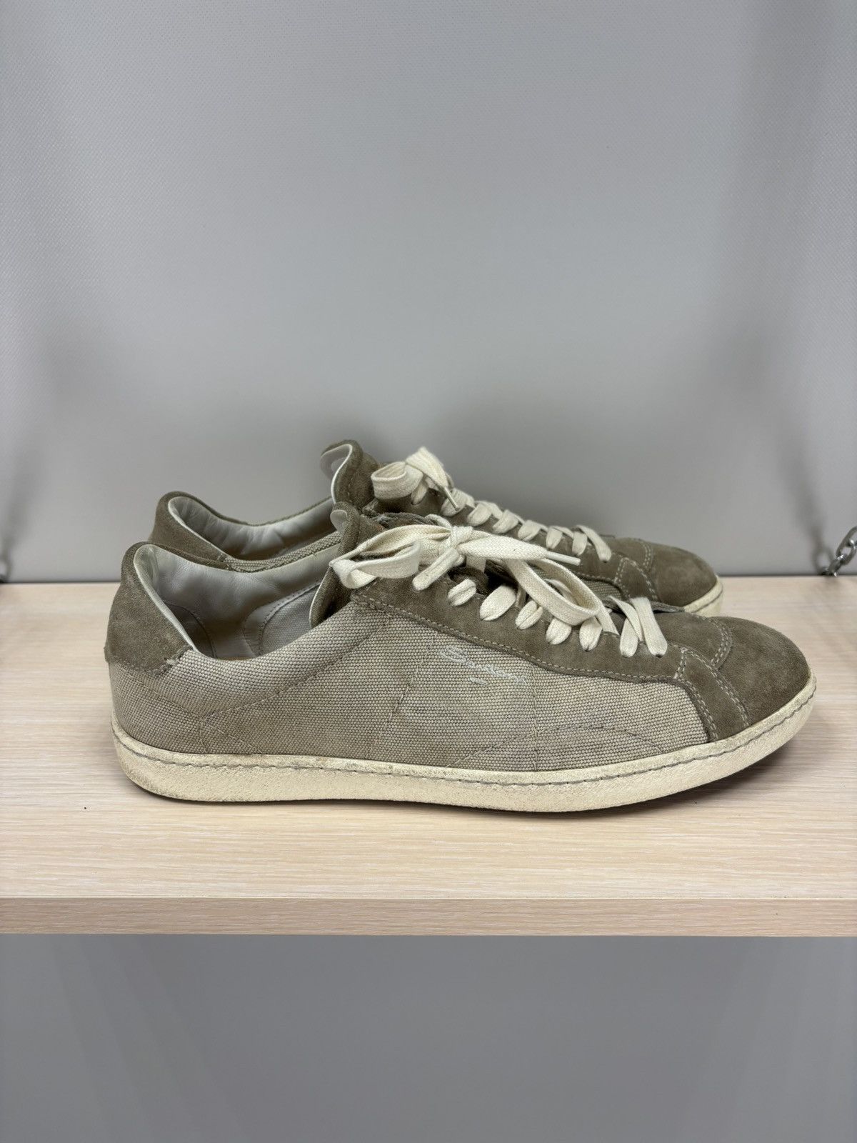 Santoni Mens sneakers Santoni Size 7 Color Brown/Gray Size US 7 / EU 40 - 7 Thumbnail