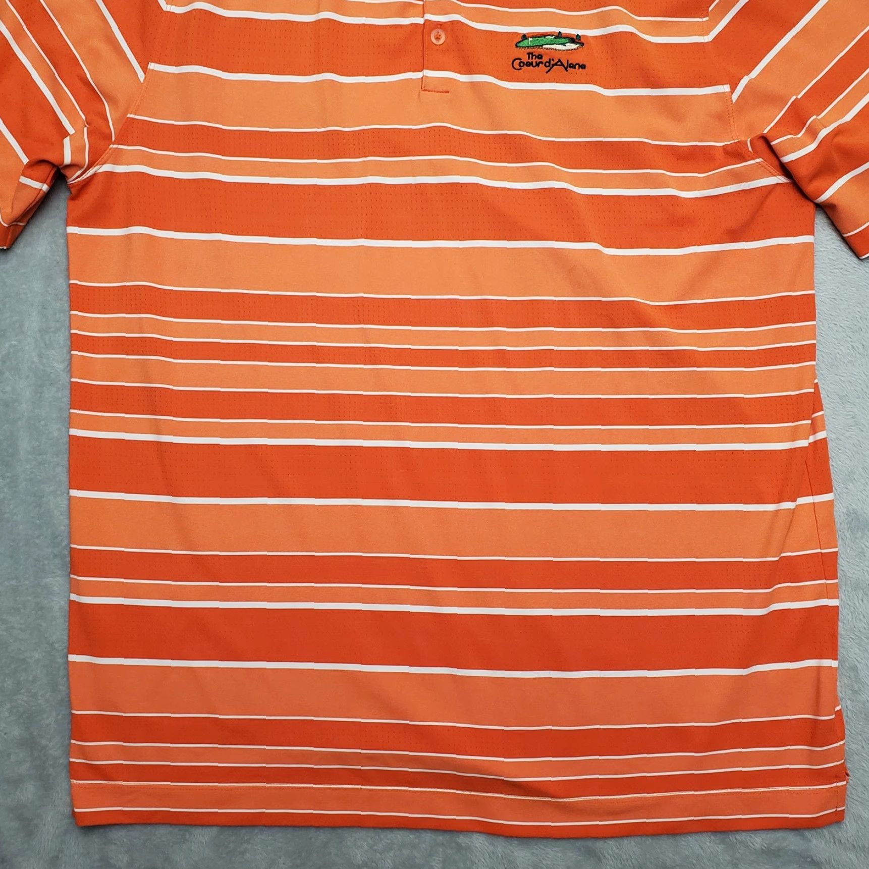 Nike VINTAGE NikeGolf Shirt Men XL Orange Striped Polo Tour Performance Short Sleeve Size US XL / EU 56 / 4 - 3 Thumbnail