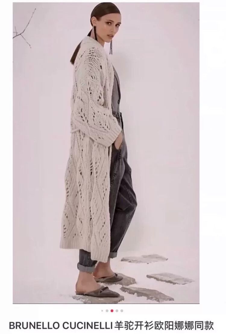 Brunello Cucinelli Brunello Cucinelli Long Alpaca Cardigan Size M / US 6-8 / IT 42-44 - 1 Thumbnail