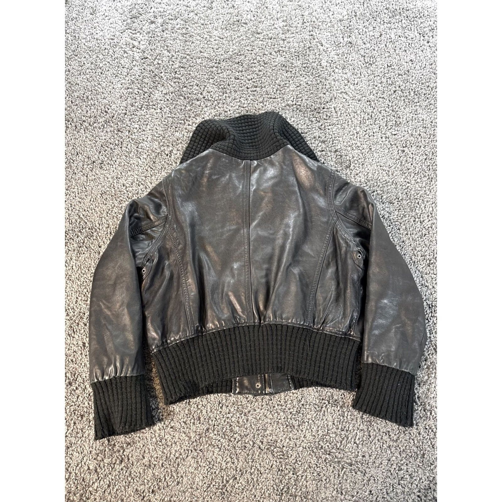 Vintage VINTAGE Knoles & Carter Leather Jacket Womens XL Black Full Zip Lambskin Italy Bomber Jacket Womens XL Black Leather Full Zip Size XL / US 12-14 / IT 48-50 - 7 Thumbnail