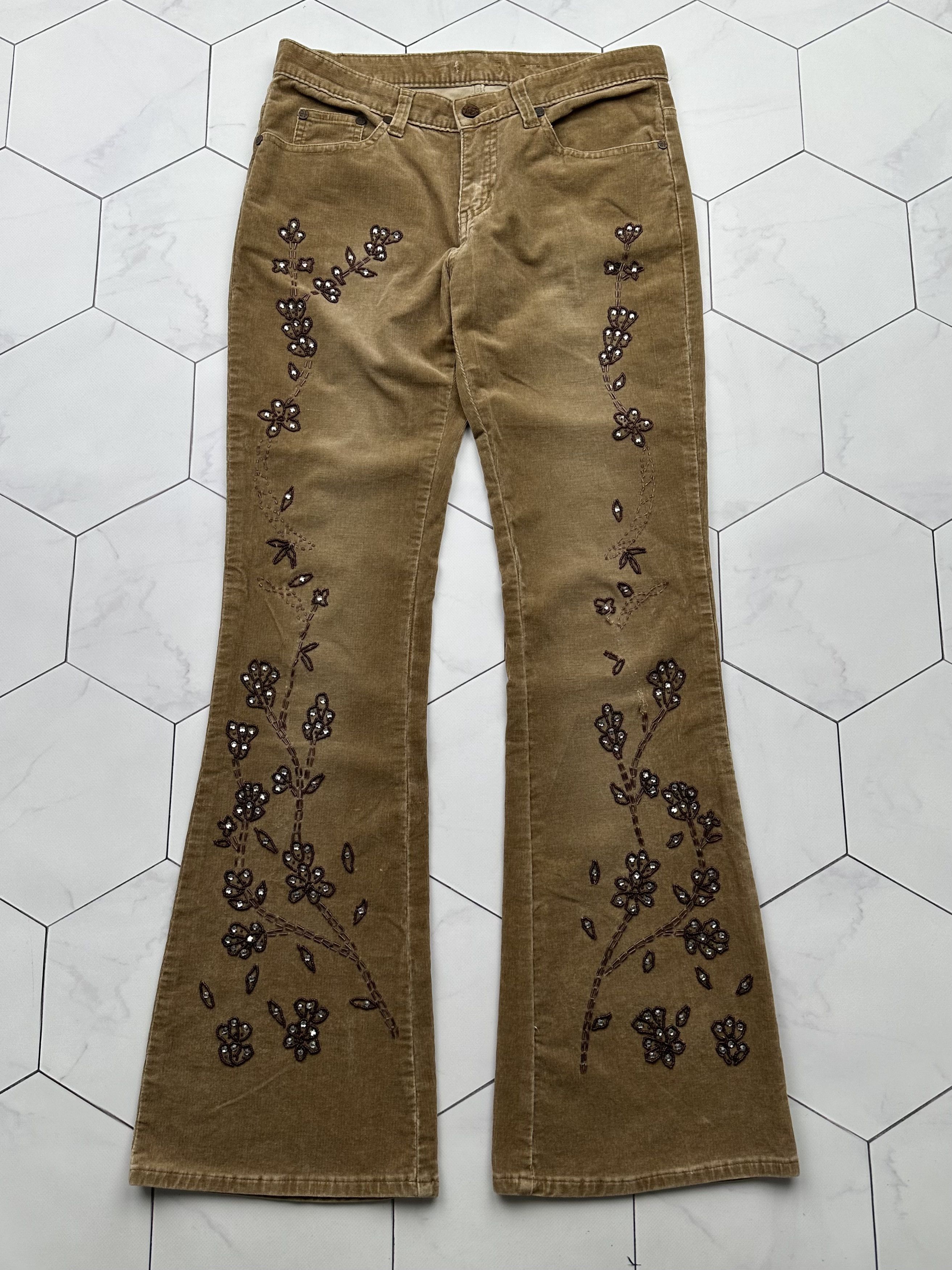 image of Avant Garde Vintage Corduroy Flare Pants in Brown, Women's (Size 27)