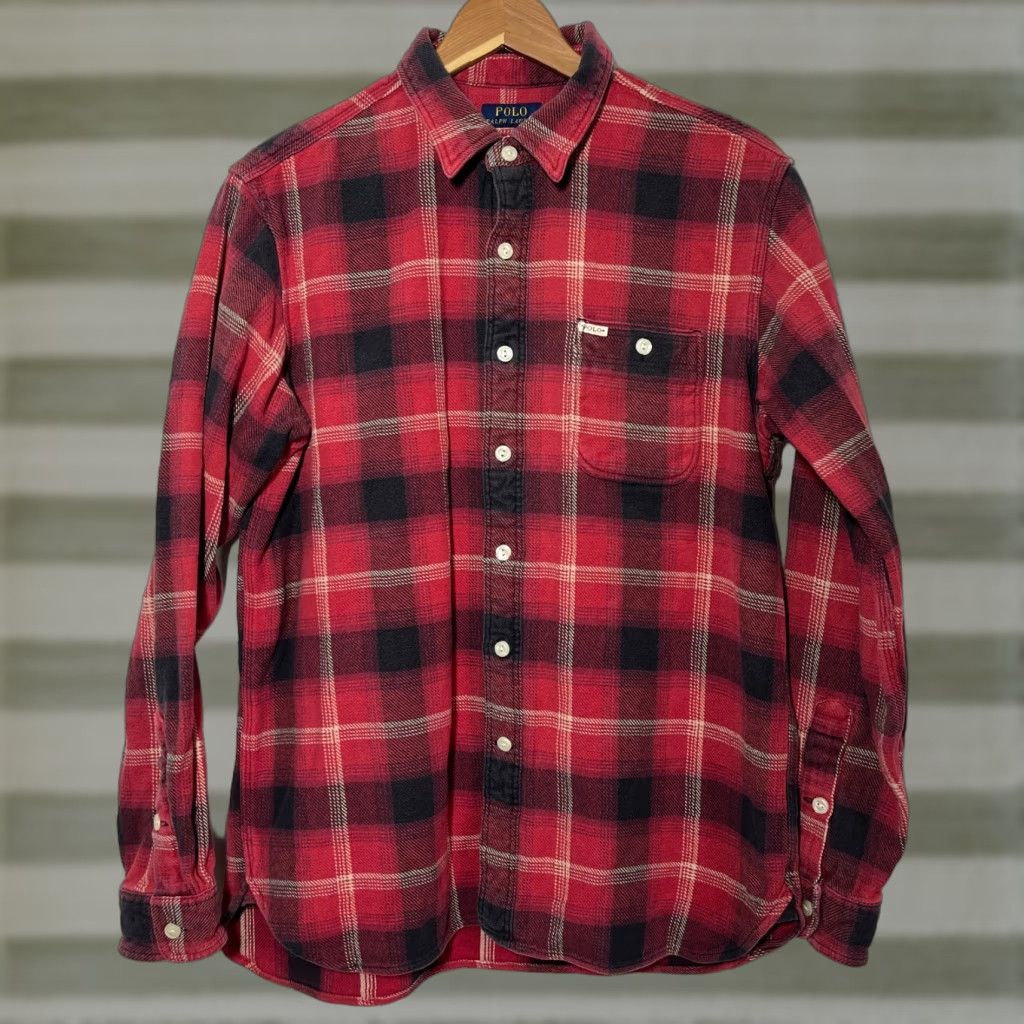 Polo Ralph Lauren Polo Ralph Lauren Men's Plaid Heavyweight Flannel Shirt Lady? Size US L / EU 52-54 / 3 - 1 Thumbnail