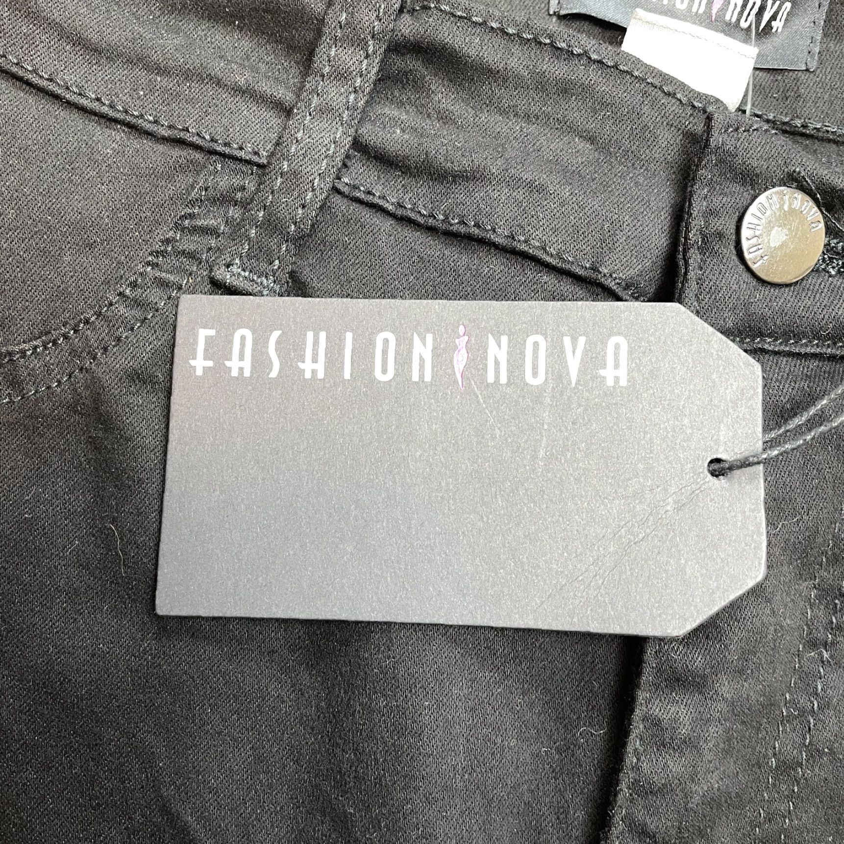 Fashion Nova Fashion Nova Jeans Womens 3X Plus Black Stretch 33x30 New NWT Size 24" / US 00 / IT 34 - 6 Thumbnail