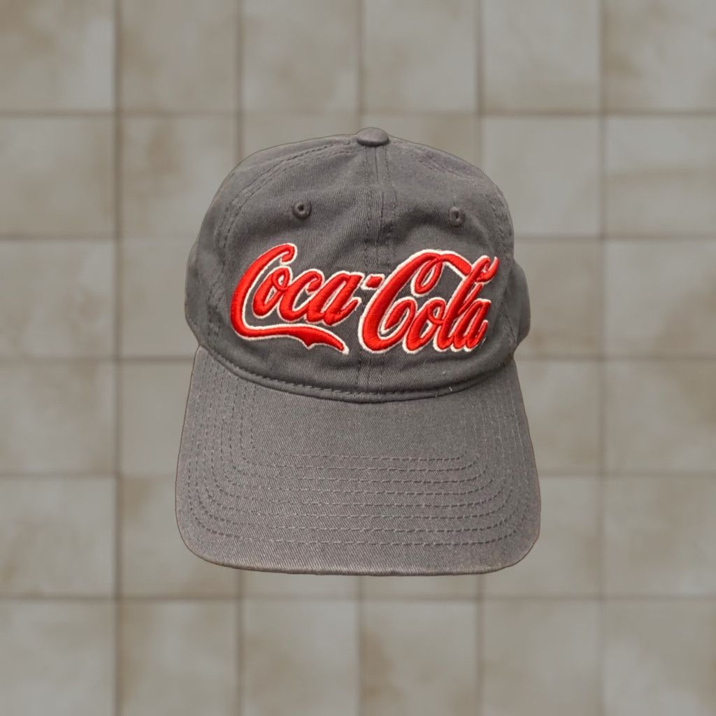 Vintage Coca Cola Hat Adjustable Strapback Blue Red Script Trim Advertising Cap Baseball Cap Unisex Adults Mens Autumn Spring Summer Winter 90s? Size ONE SIZE - 1 Thumbnail