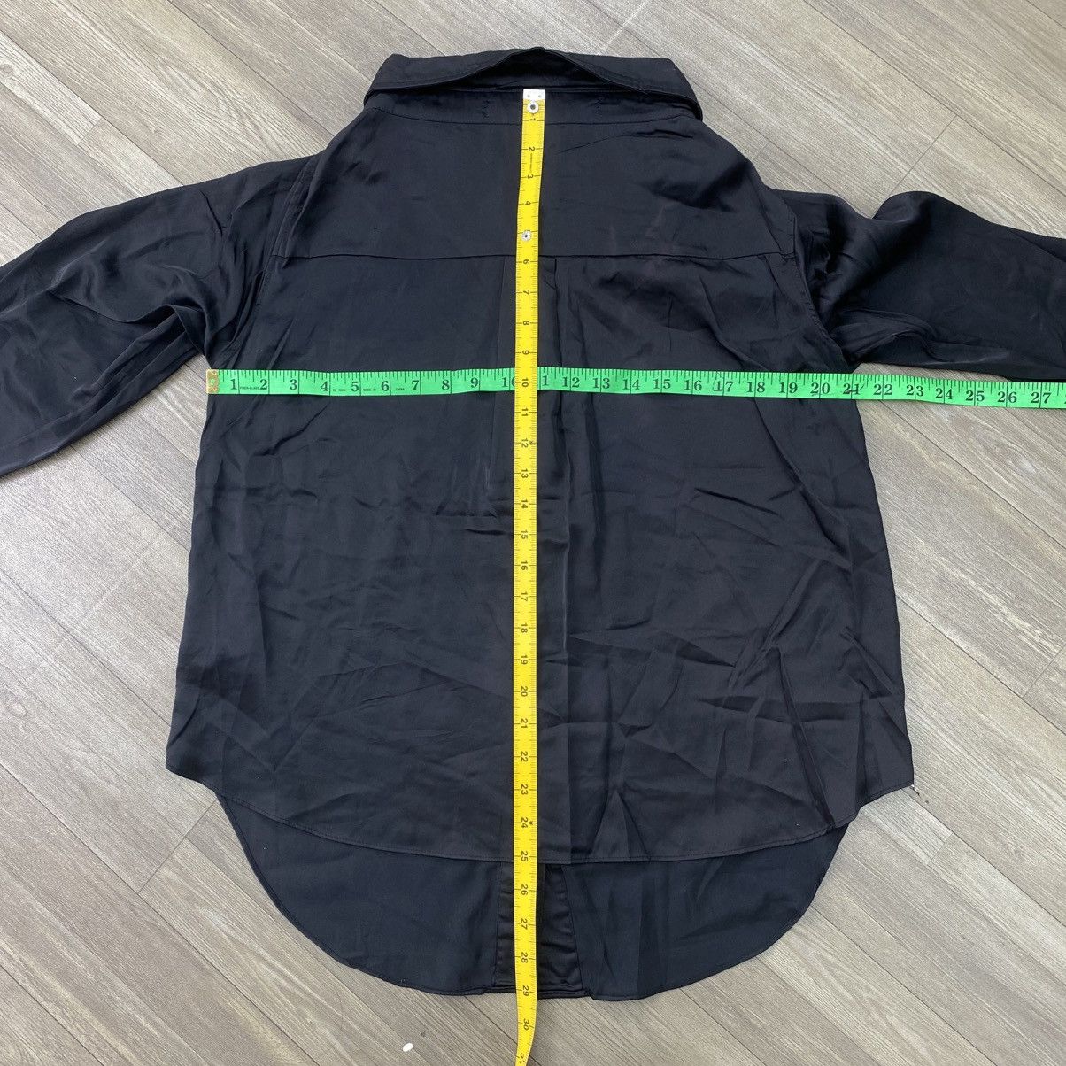 Alexander Wang Vintage Alexander Wang Silk Luxury Black Button Up Shirt Size M / US 6-8 / IT 42-44 - 16 Thumbnail