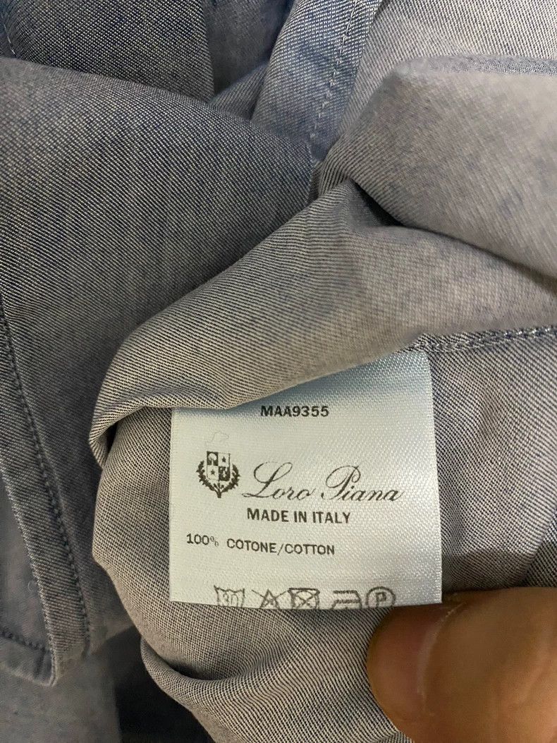 Loro Piana LORO PIANA Pure cotton shirt Size US XL / EU 56 / 4 - 3 Thumbnail