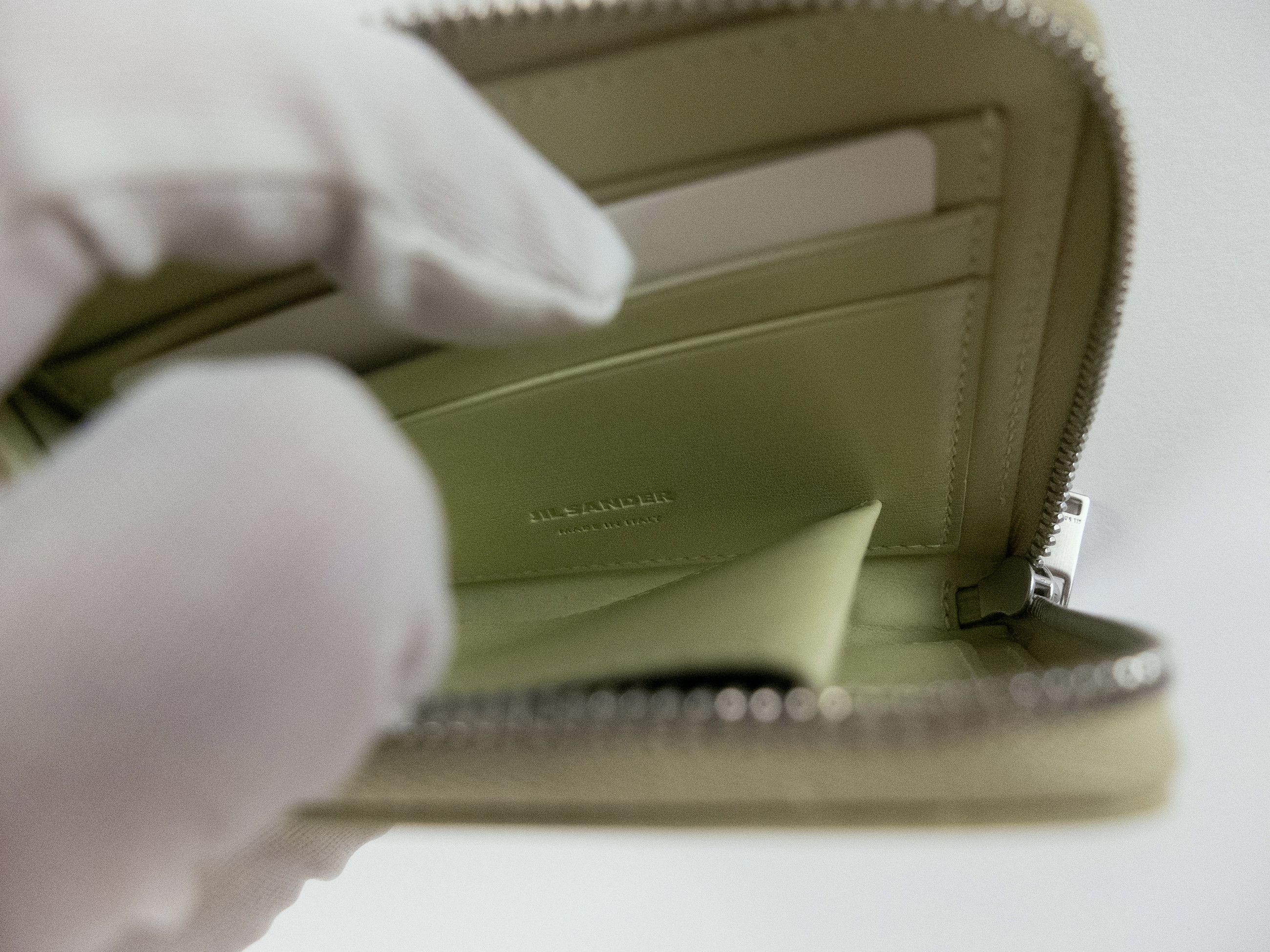 Jil Sander JIL SANDER pastel green leather zipped card wallet Size ONE SIZE - 8 Thumbnail