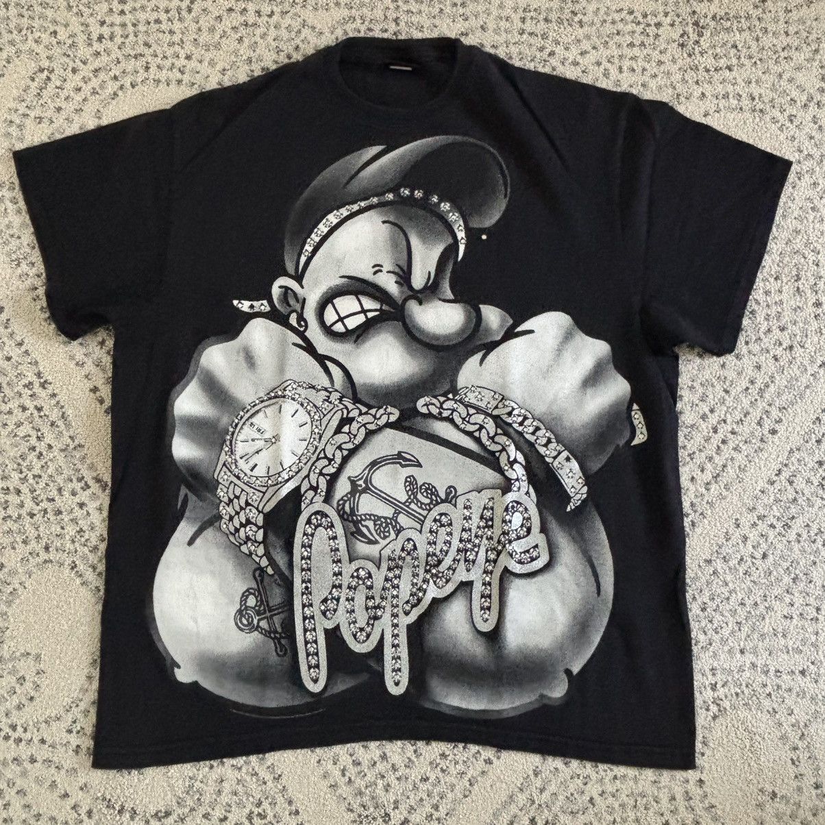 Popeye Bling Bling 2006 T-Shirt Streetwear - L Fits Like XL