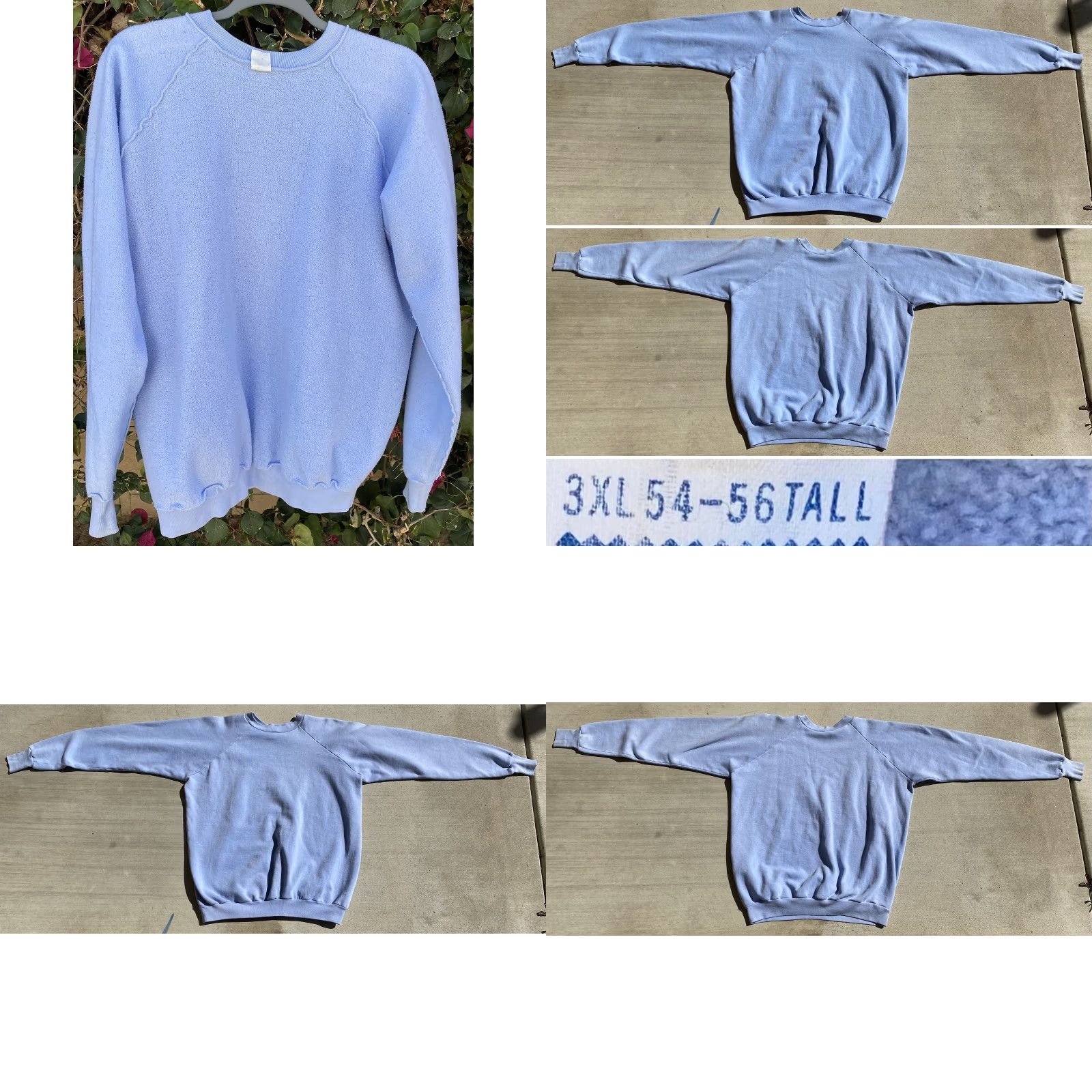 Vintage VINTAGE Healthknit Sweatshirt 3XL Blue Raglan Long Sleeve Pullover Cotton Blend Mens Women Seller Details Size US XXL / EU 58 / 5 - 9 Thumbnail