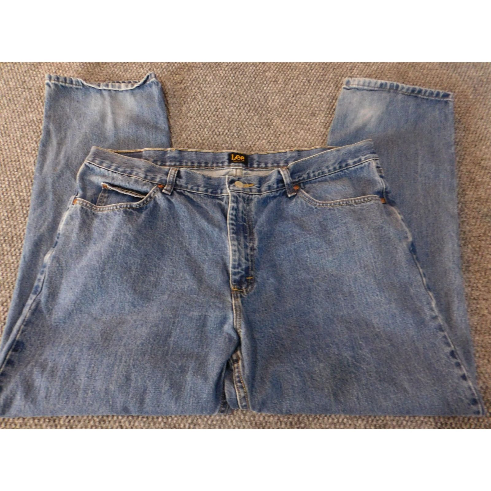 Lee VINTAGE Lee Jeans 42x30 Straight Blue Denim Classic Casual Mens Regular 42 Blue Jeans American 90s? Size US 42 / EU 58 - 2 Thumbnail