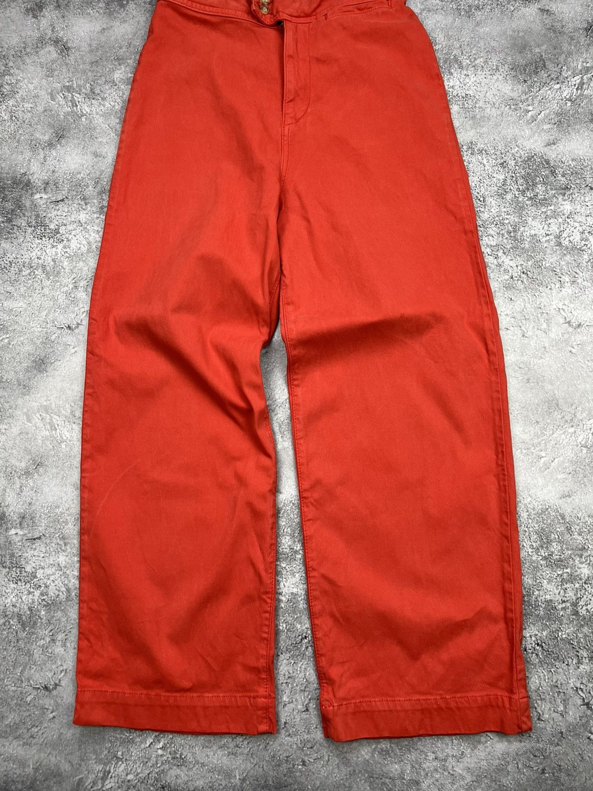 Sezane Sezane Red Denim Pants Wide Womens Size 24" / US 00 / IT 34 - 2 Thumbnail