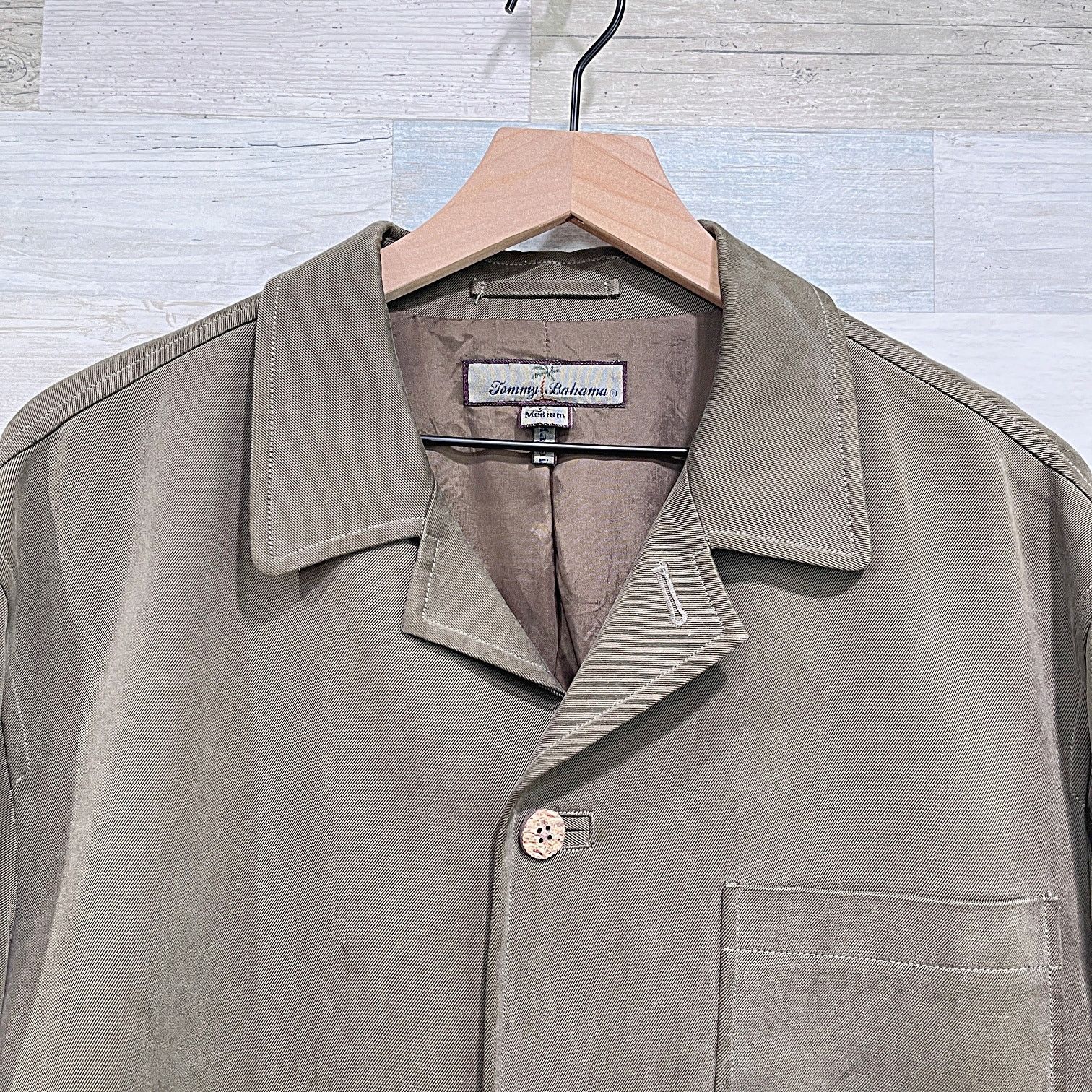 Tommy Bahama Tommy Bahama Silk Notch Collar Jacket Green Button Down M Size US M / EU 48-50 / 2 - 2 Thumbnail