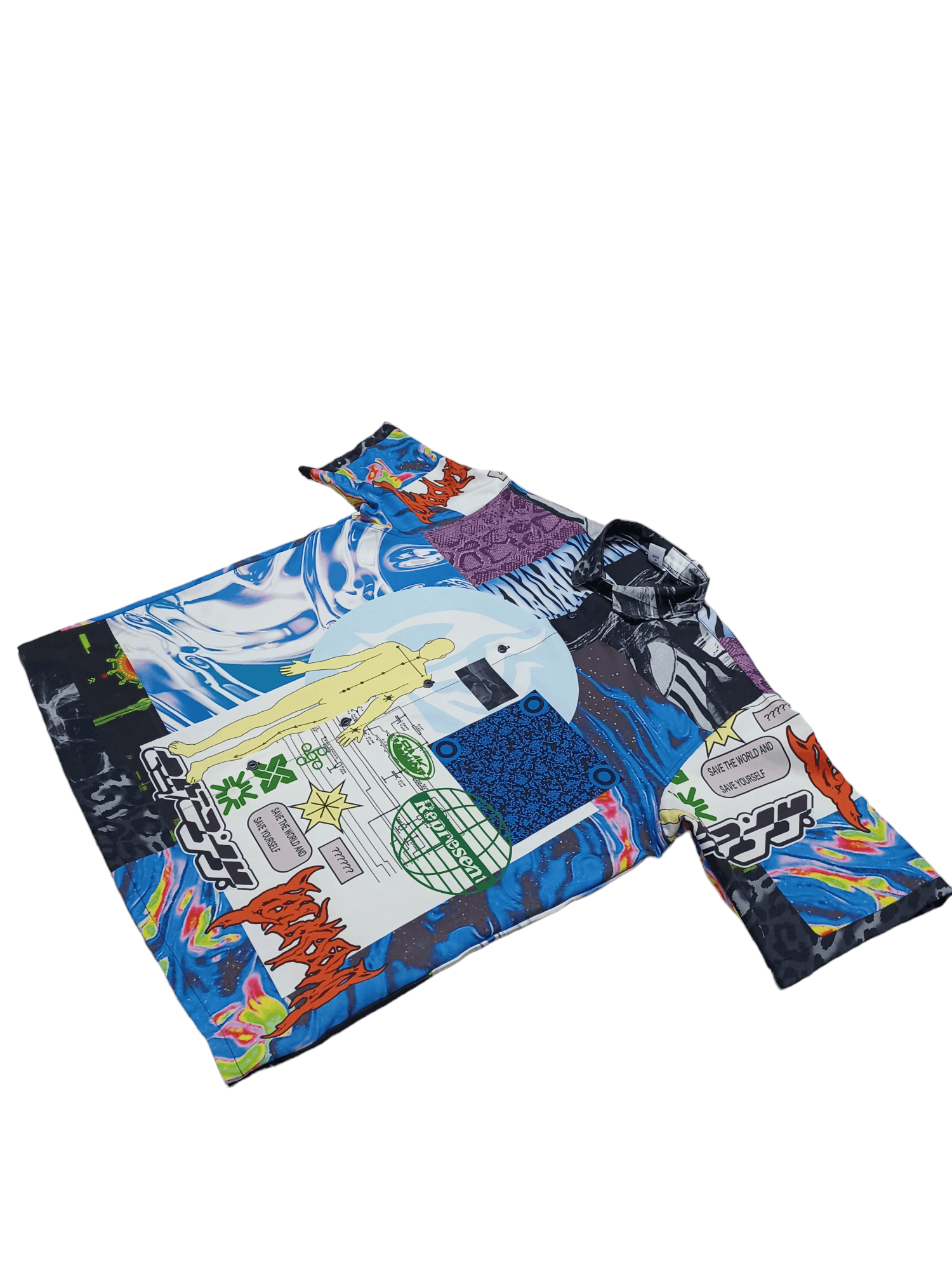 Other FANTASTIC CRAZY PRINT ALL OVER HAWAII SHIRT HYSTERICAL Y2K Size US L / EU 52-54 / 3 - 3 Thumbnail