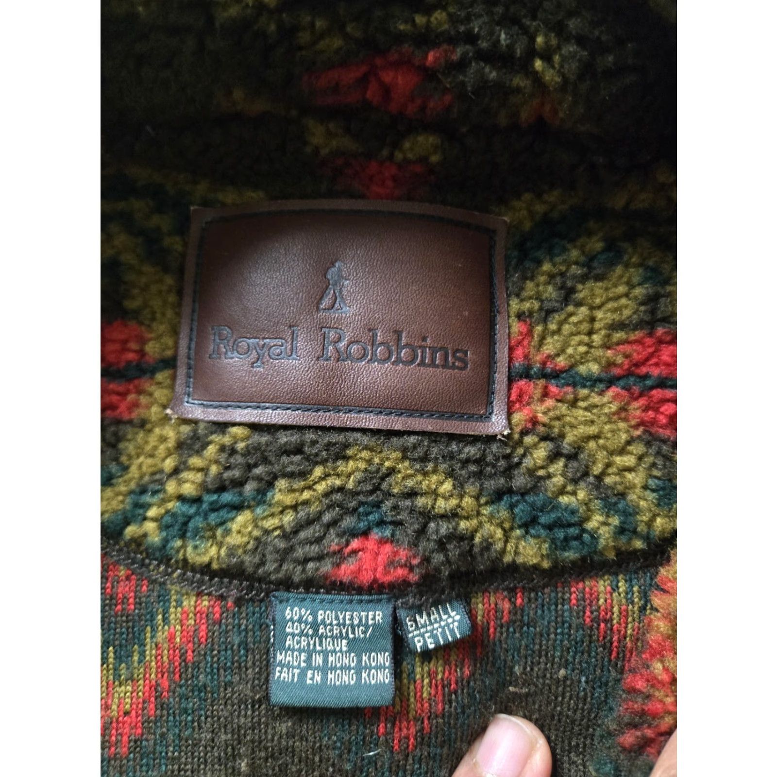 Royal Robbins VINTAGE Royal Robbins Vest Shirt Womens Small Green Aztec Southwest Full Zip Size S / US 4 / IT 40 - 4 Thumbnail