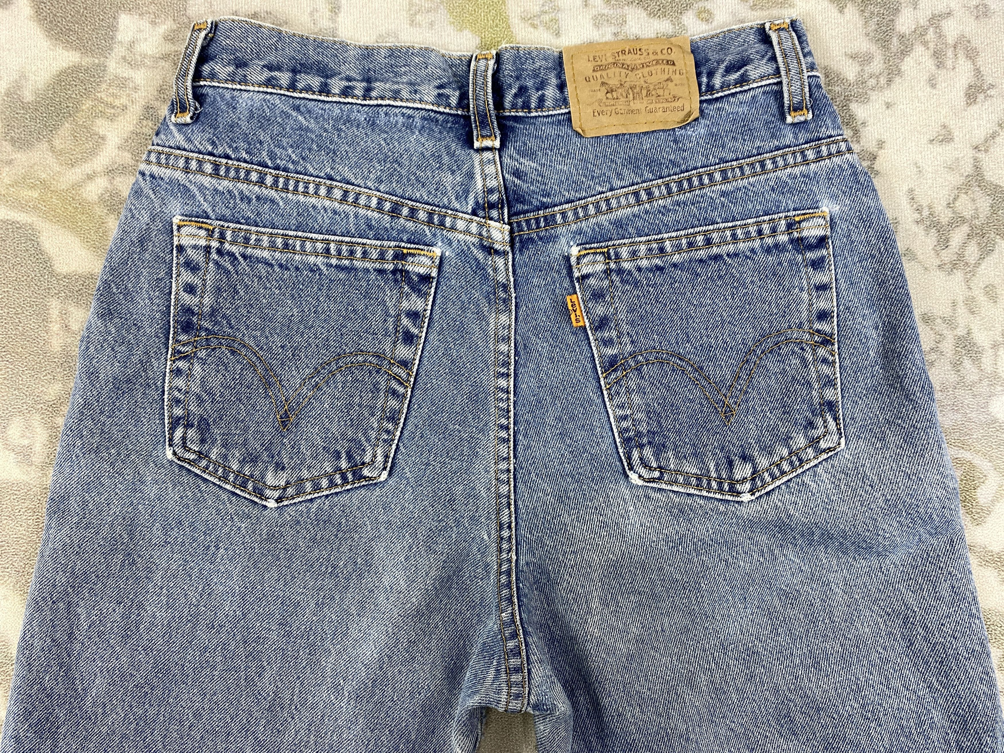Japanese Brand Vintage Levi's Orange Tab Denim 28x27.5 -JN358 Size US 28 / EU 44 - 4 Thumbnail