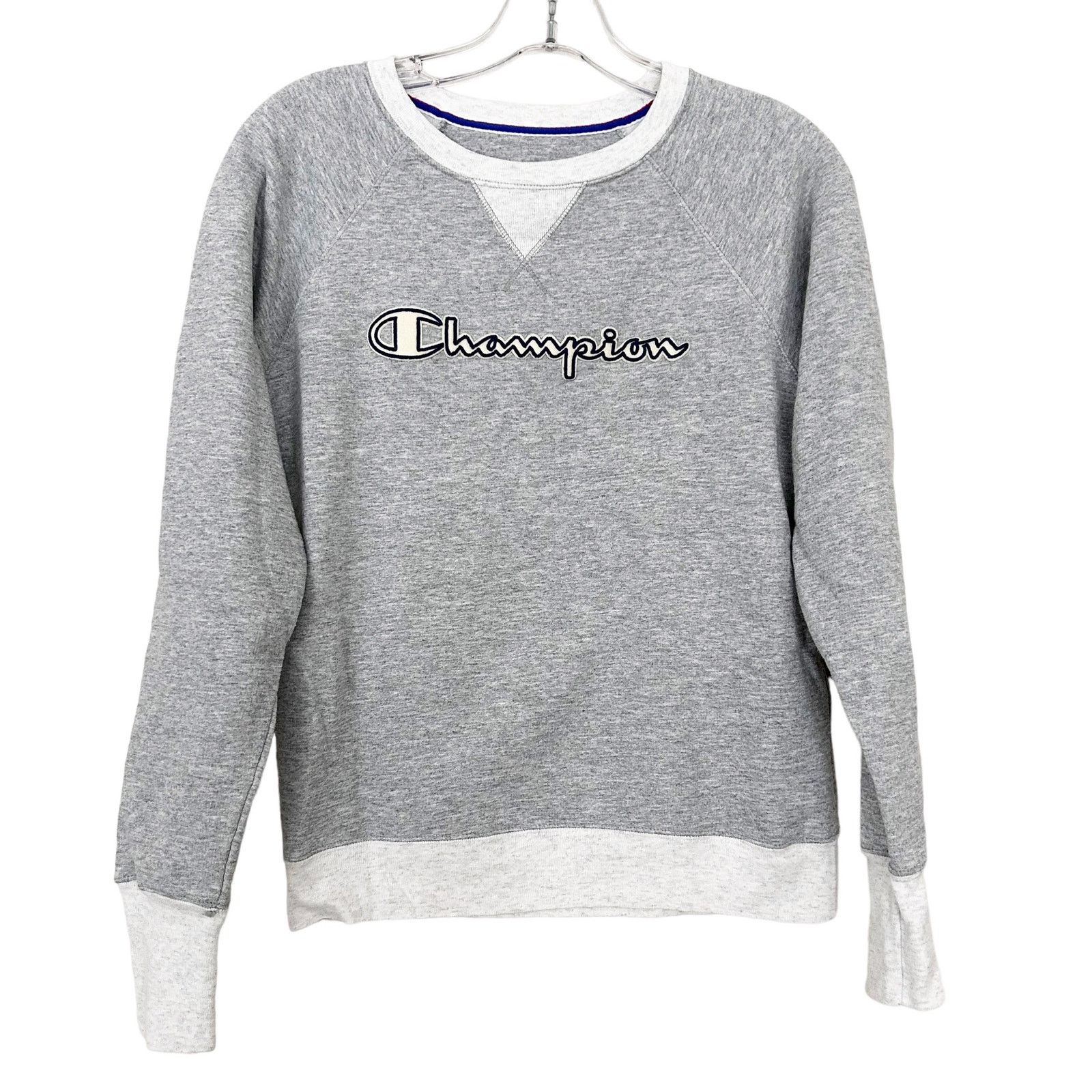 Champion Champion Gray Crewneck Spell Out Sweatshirt Sz XS Size XS / US 0-2 / IT 36-38 - 5 Thumbnail