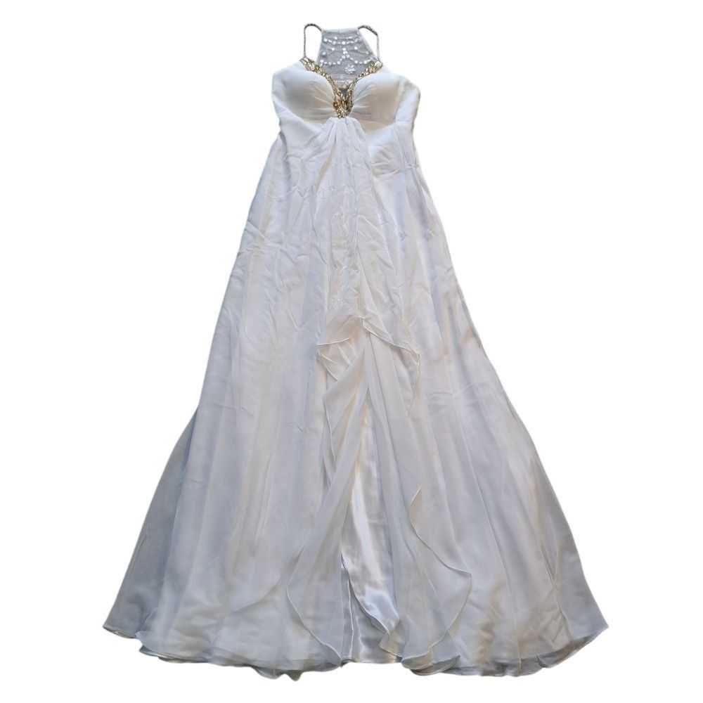 Other Dave & Johnny Embellished Rhinestones Illusion Back Long For Size XS / US 0-2 / IT 36-38 - 4 Thumbnail