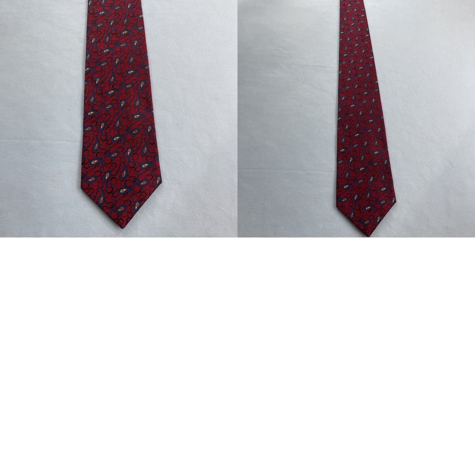 Robert Talbott VINTAGE Robert Talbott Tie Mens 100% Silk Paisley X-Long 4x65 Ruby Red Navy Blue Thick Woven Jacquard Classic Executive Statement Deadstock NWT 9 Size ONE SIZE - 11 Thumbnail