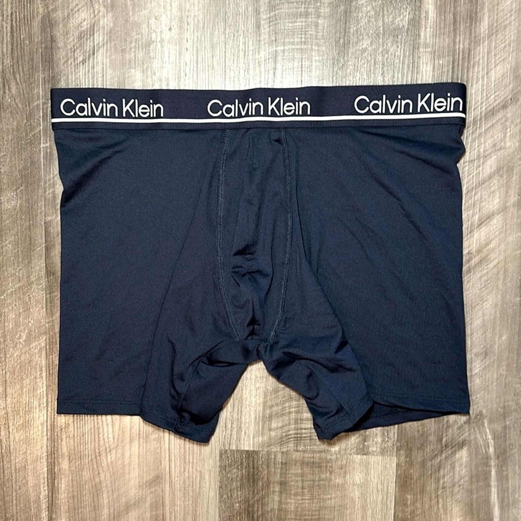 Calvin Klein Calvin Klein Boxer Brief Blue L Men Underwear Regular Size Large Microfiber Boxer Brief Size 42R - 2 Thumbnail