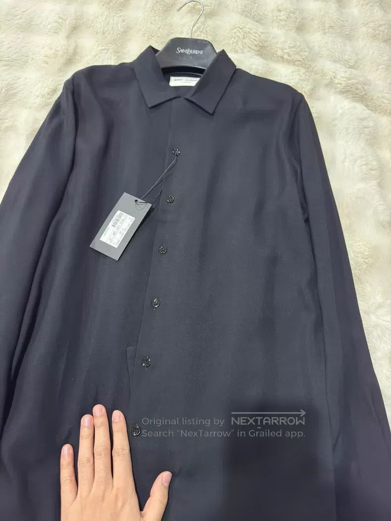 Saint Laurent Paris Saint Laurent Paris size 38 Solid Color Shirt Size S / US 4 / IT 40 - 3 Thumbnail